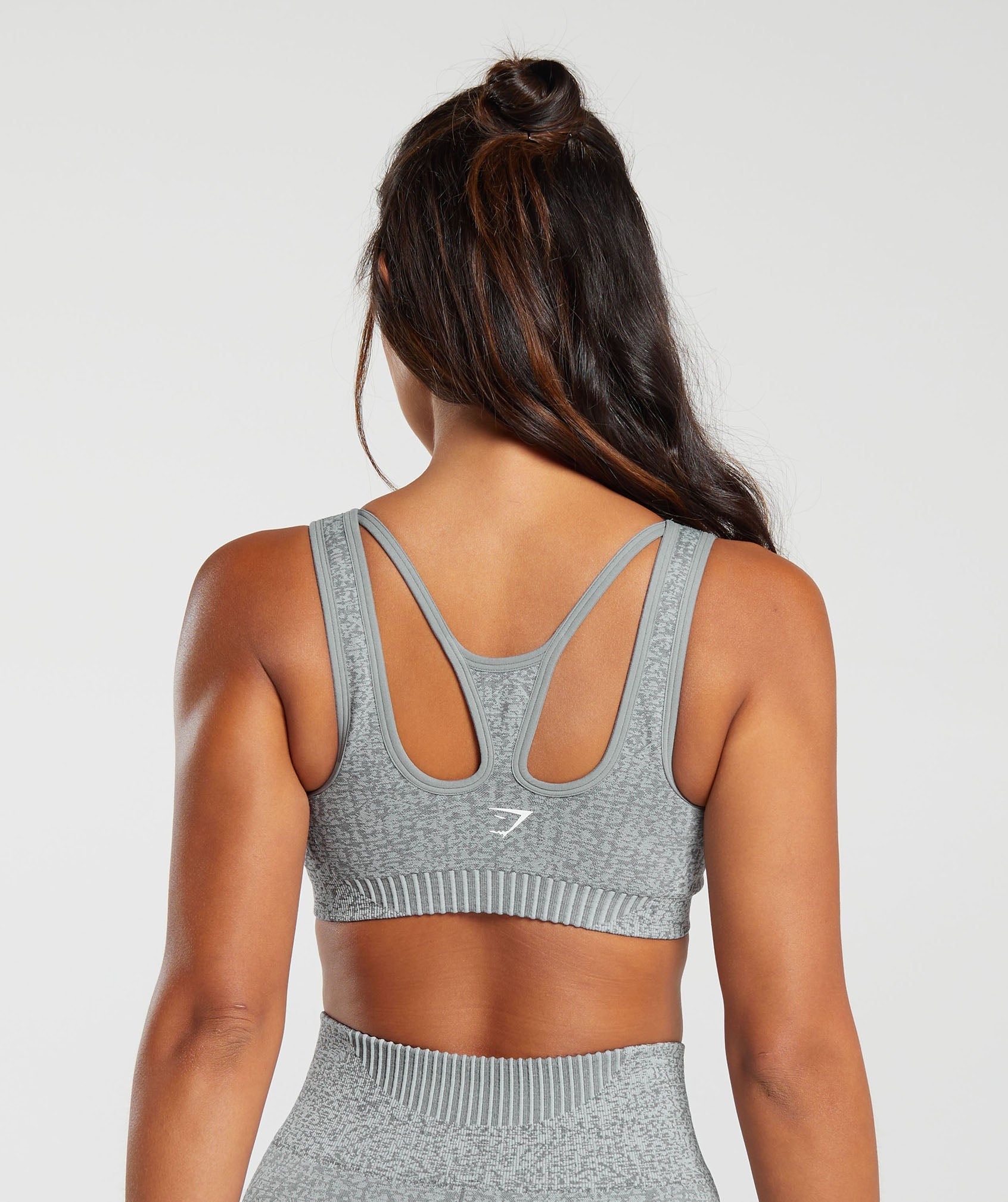 Marl Seamless Scoop Bra in Light Grey Marl/Dark Grey Marl/Smokey Grey - view 2