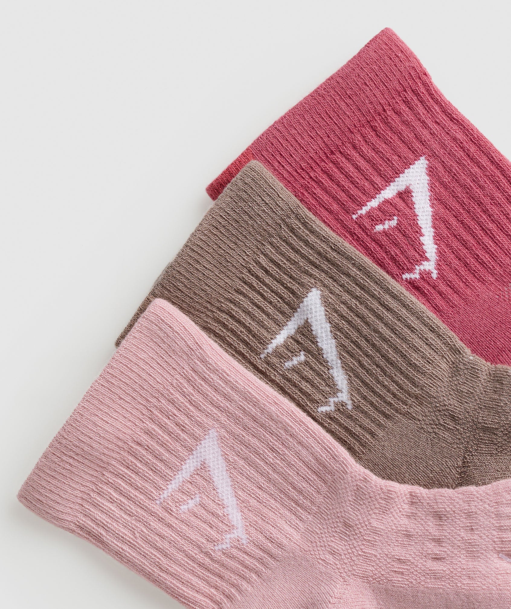 Midi 3pk Socks in Vintage Pink/Light Pink/Mocha Mauve - view 2