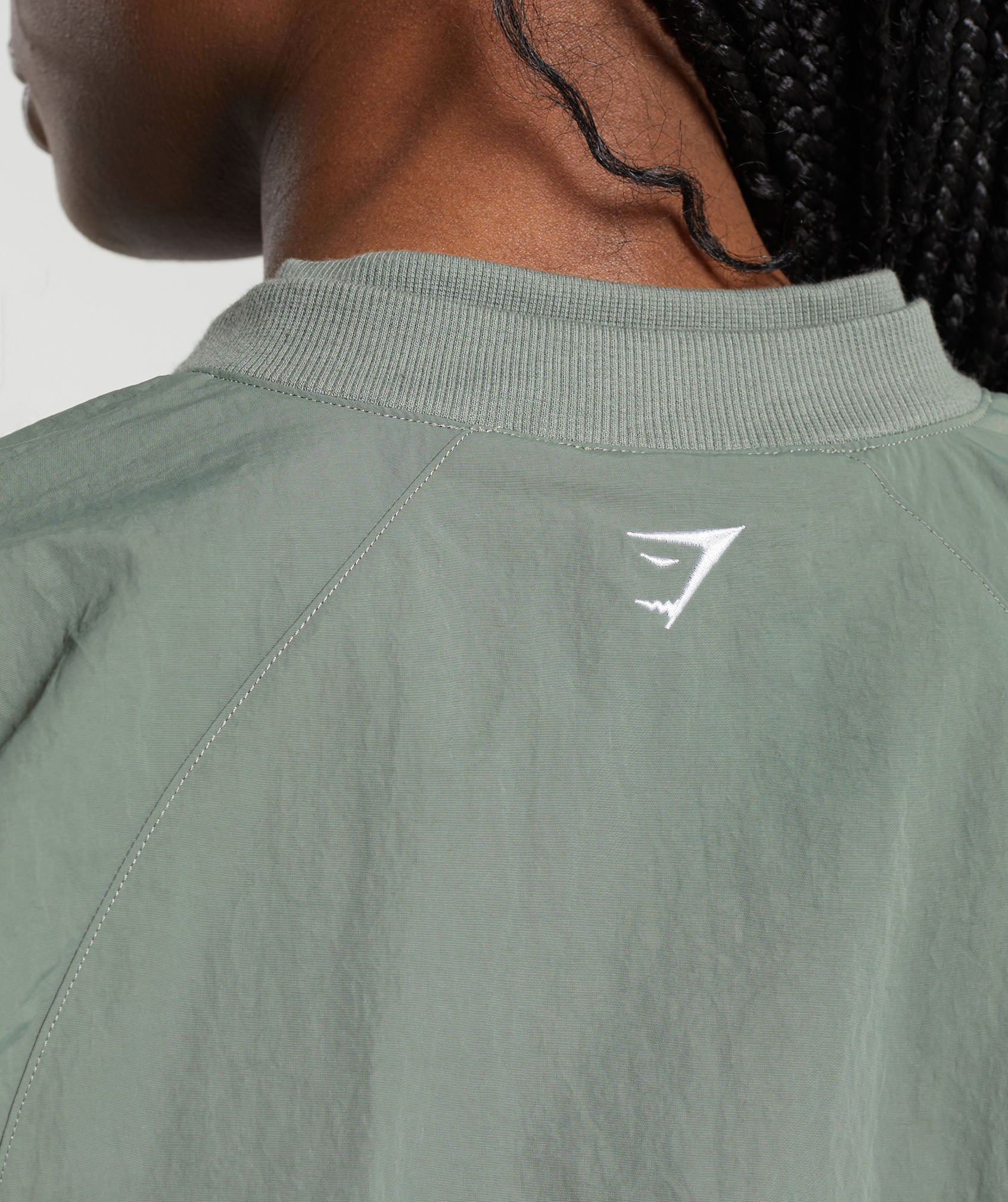 Midi Track Jacket in Unit Green - view 5