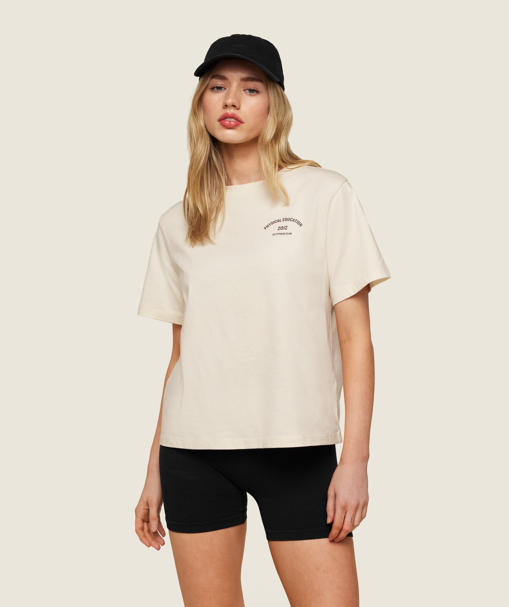 Phys Ed Graphic T-Shirt in Ecru White/Archive Brown - view 1