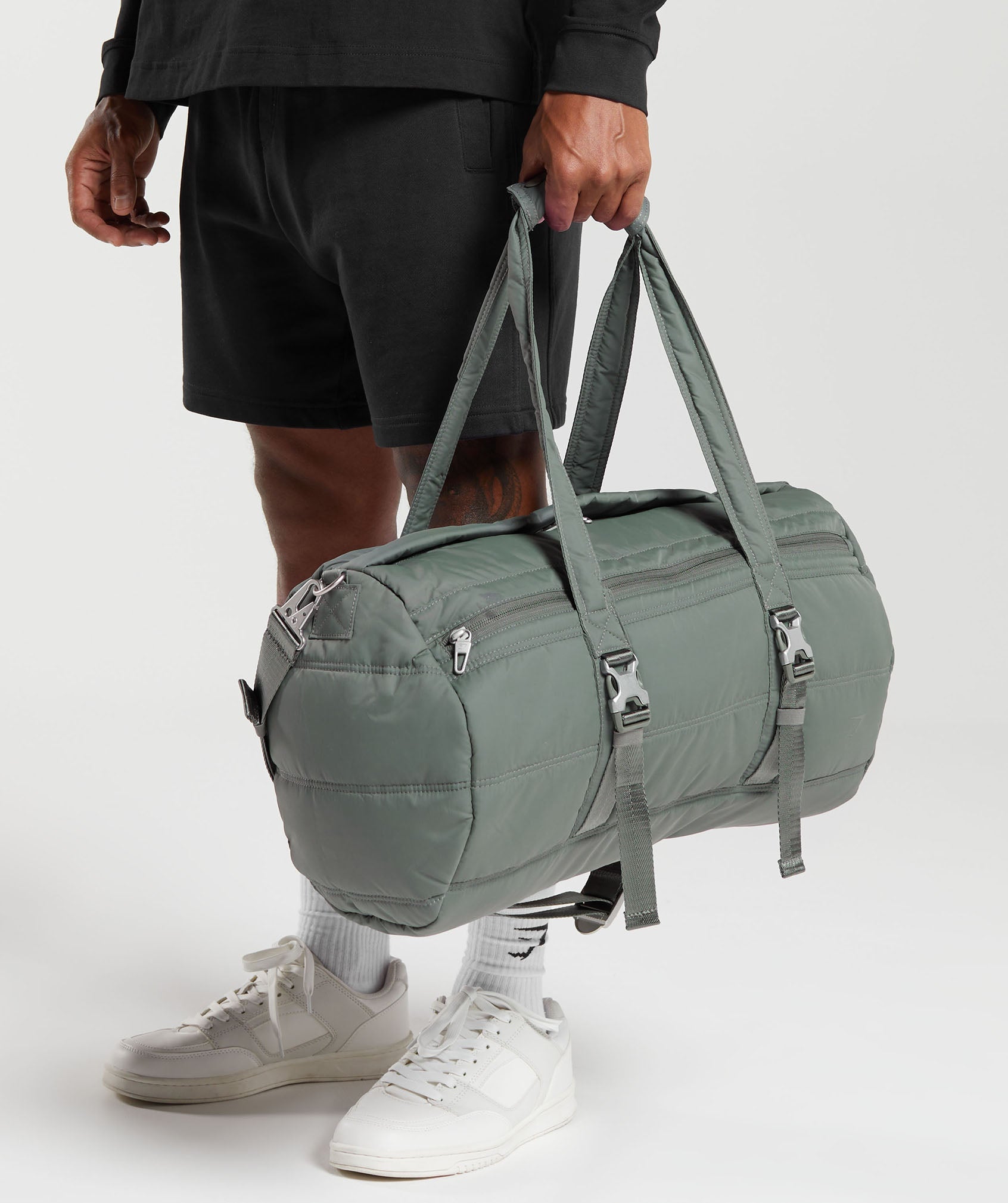 Premium Lifestyle Barrel Bag in Dusk Green - view 5
