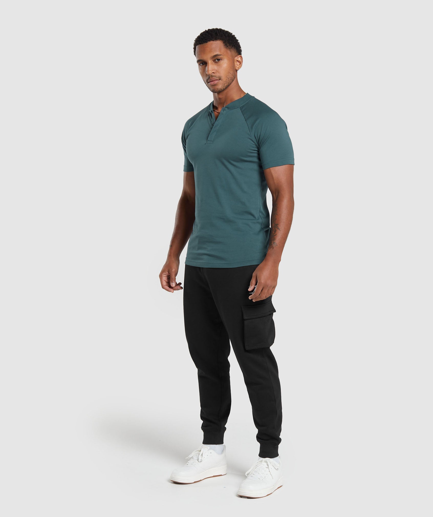Rest Day Commute Polo Shirt in Smokey Teal - view 4