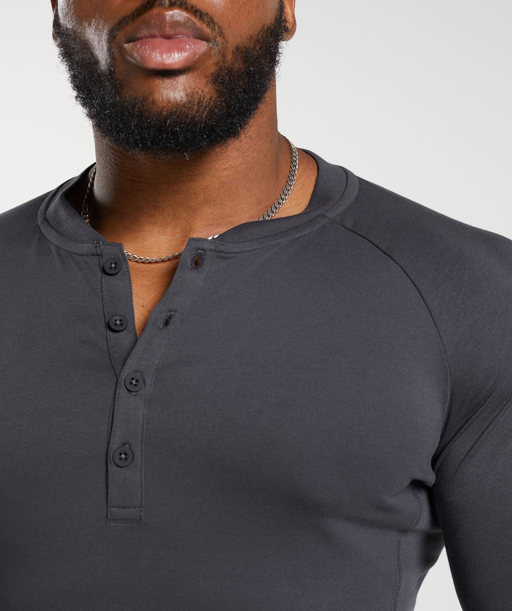 Rest Day Essentials Henley in Onyx Grey