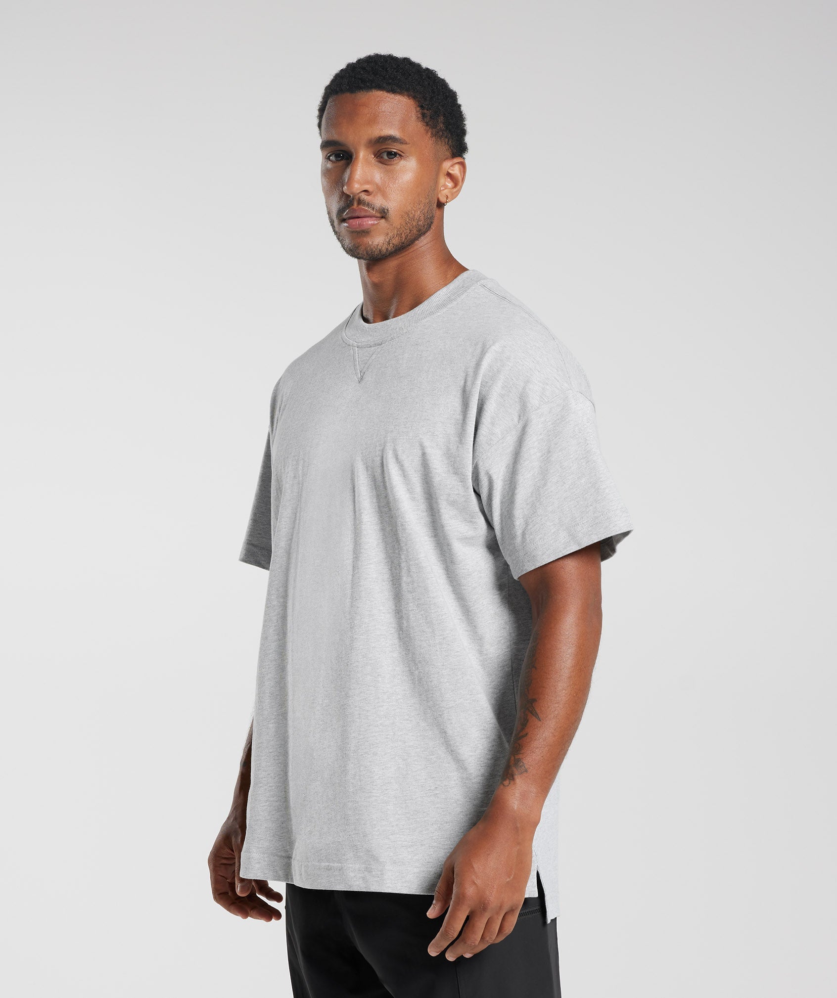 Rest Day Essentials T-Shirt in Light Grey Core Marl - view 3