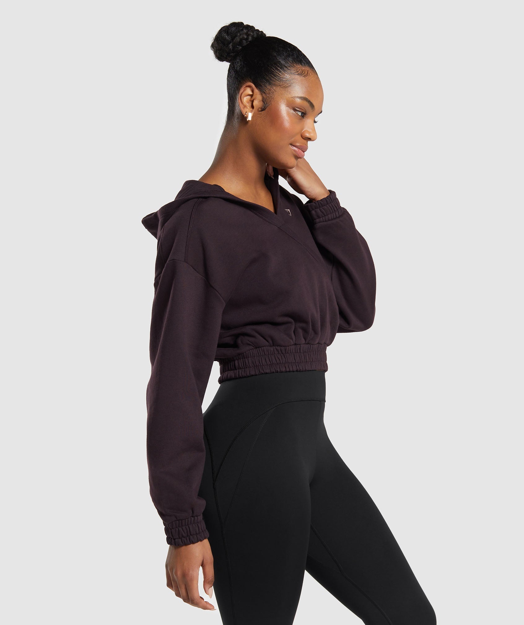 Rest Day Midi Pullover in Plum Brown - view 3