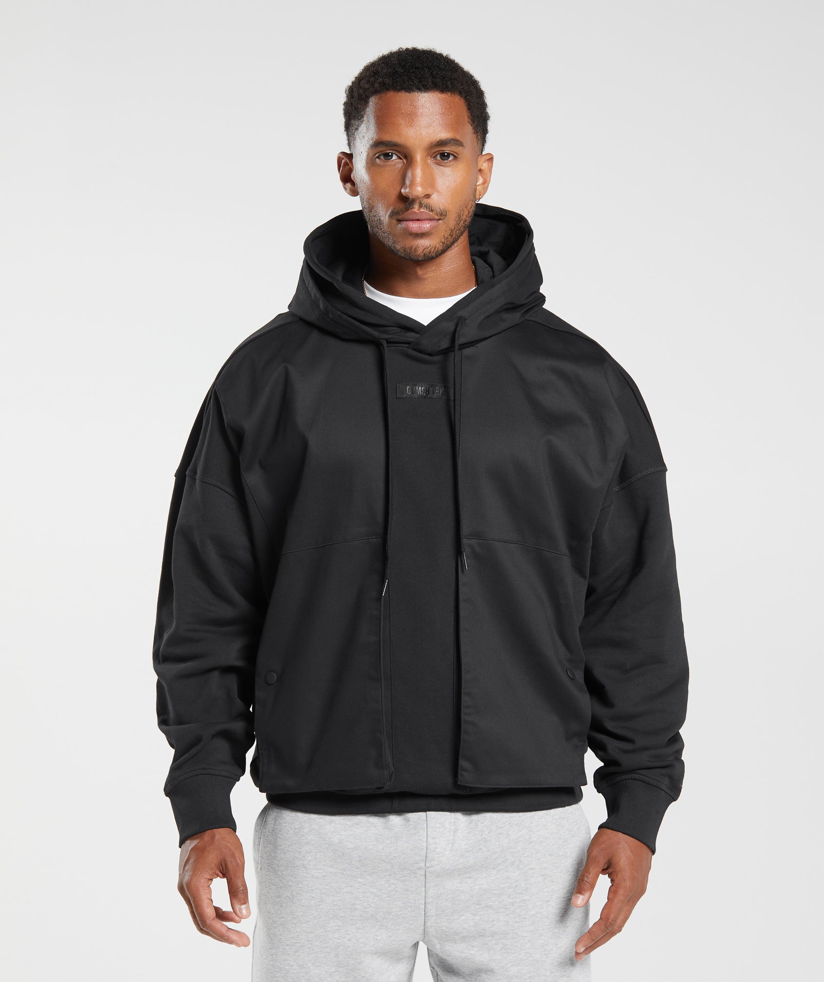 MEN'S GYMSHARK ONYX V3 Hoodie, Large, Black