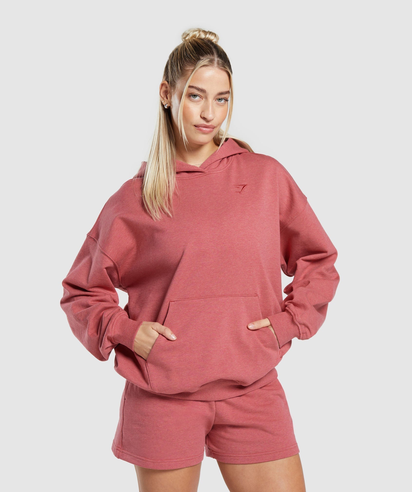 Rest Day Sweats Hoodie in Heritage Pink Marl