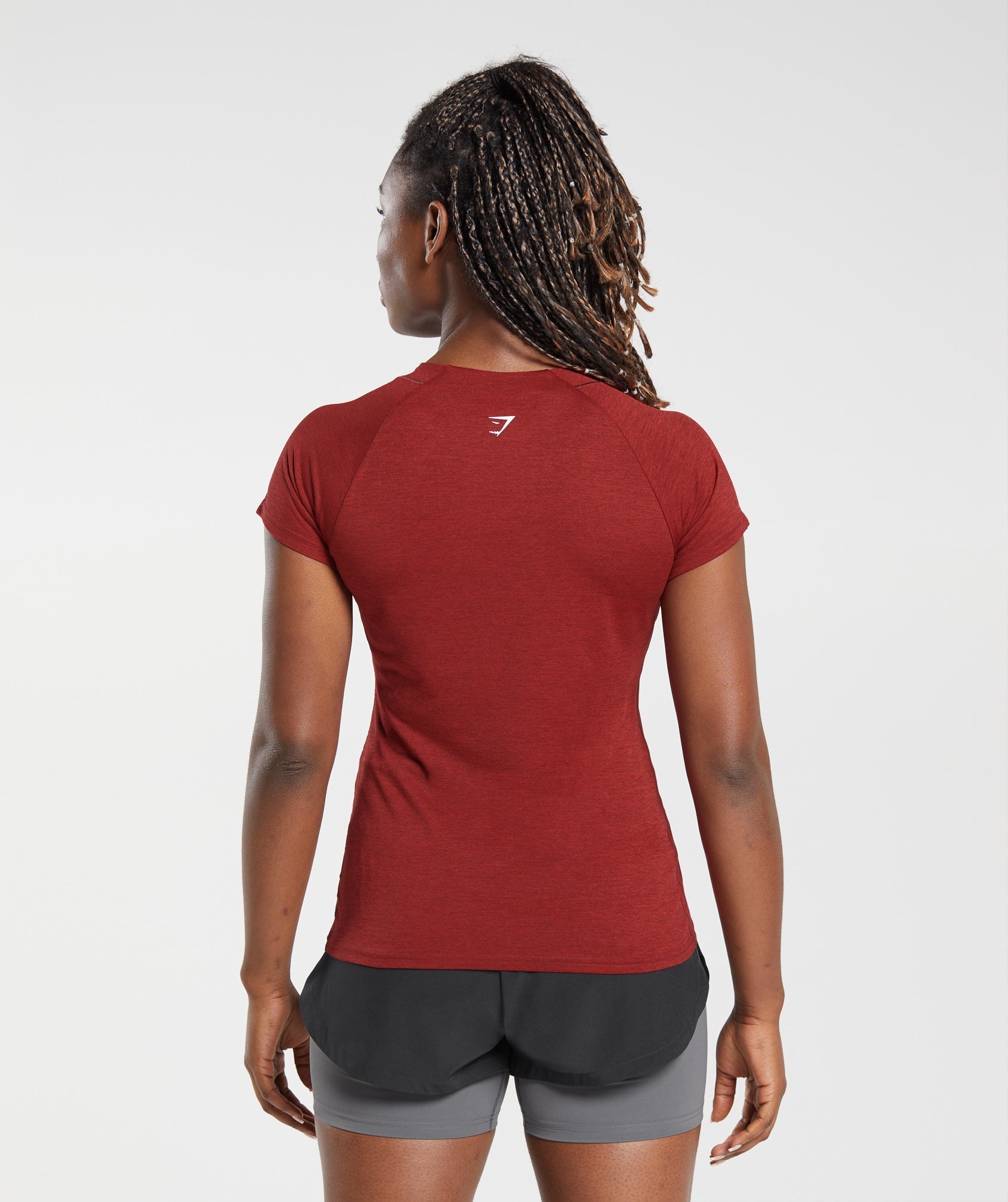 Running T-Shirt in Washed Burgundy/Velvet Red - view 2