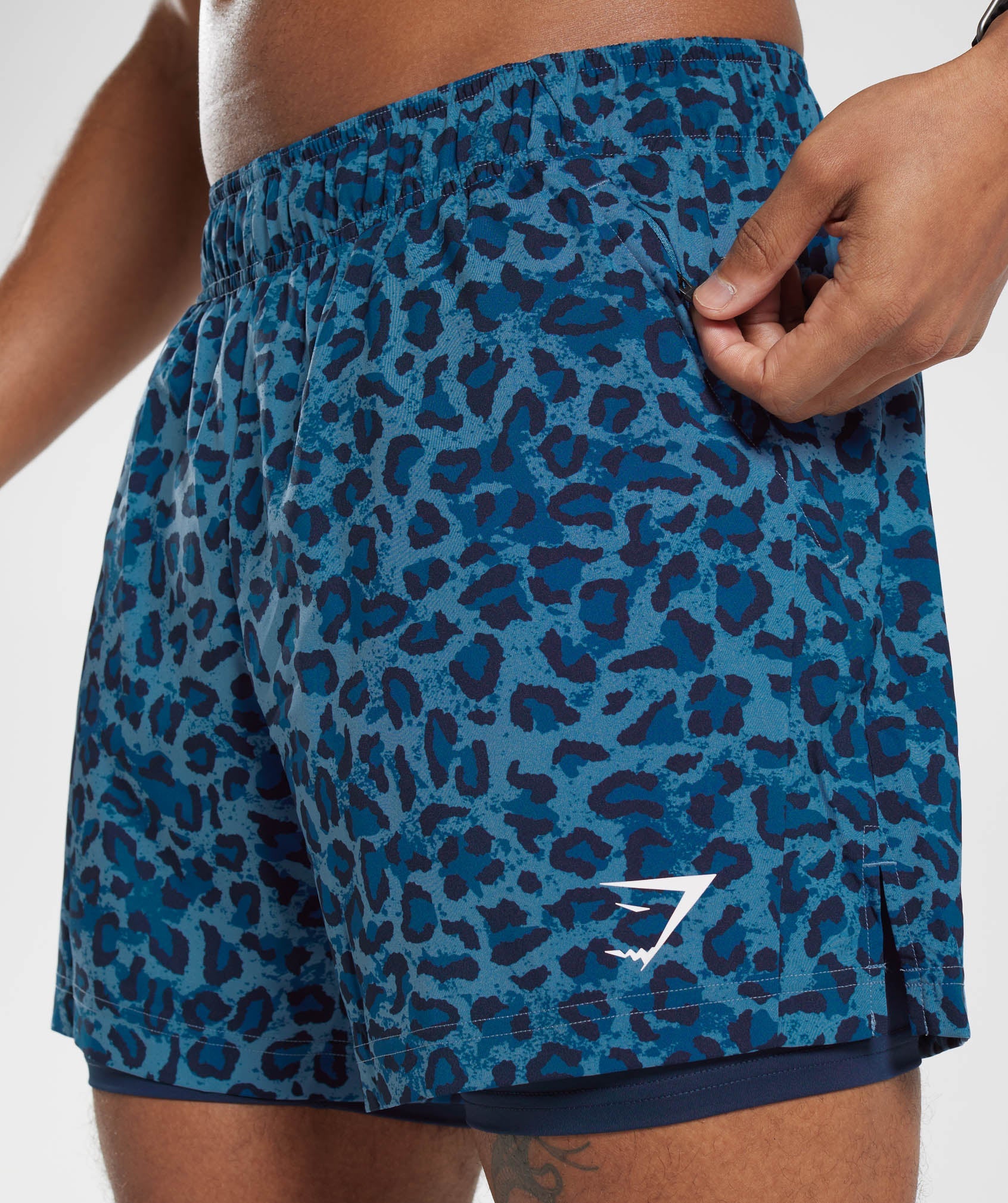 Sport 5" 2 In 1 Shorts in Denim Blue/Navy