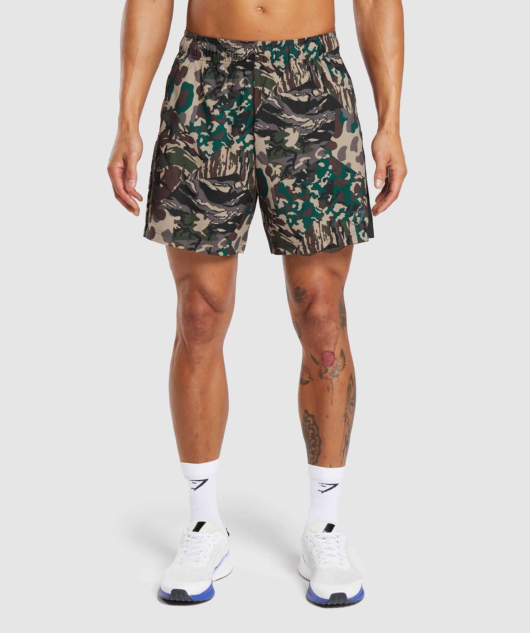 Sport  7" Short in Cement Brown/Black Print