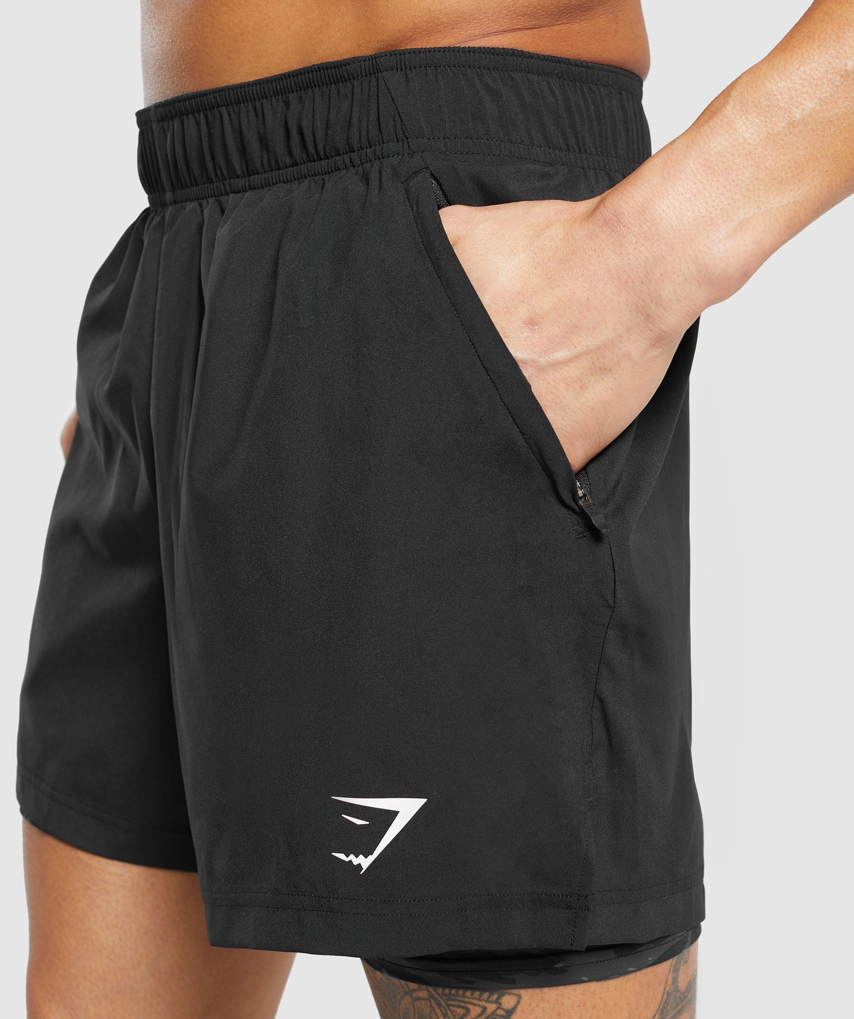 Sport  5" Shorts in Black/Asphalt Grey - view 6