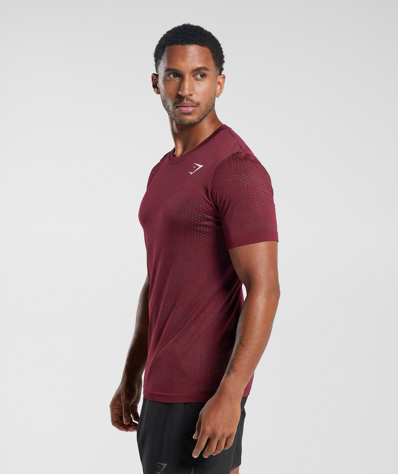 Sport Seamless T-Shirt in Plum Pink/Black - view 3