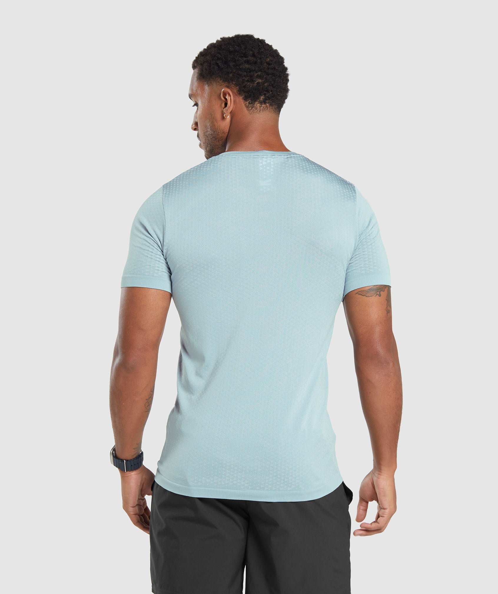 Sport Seamless T-Shirt in Salt Blue/White - view 2
