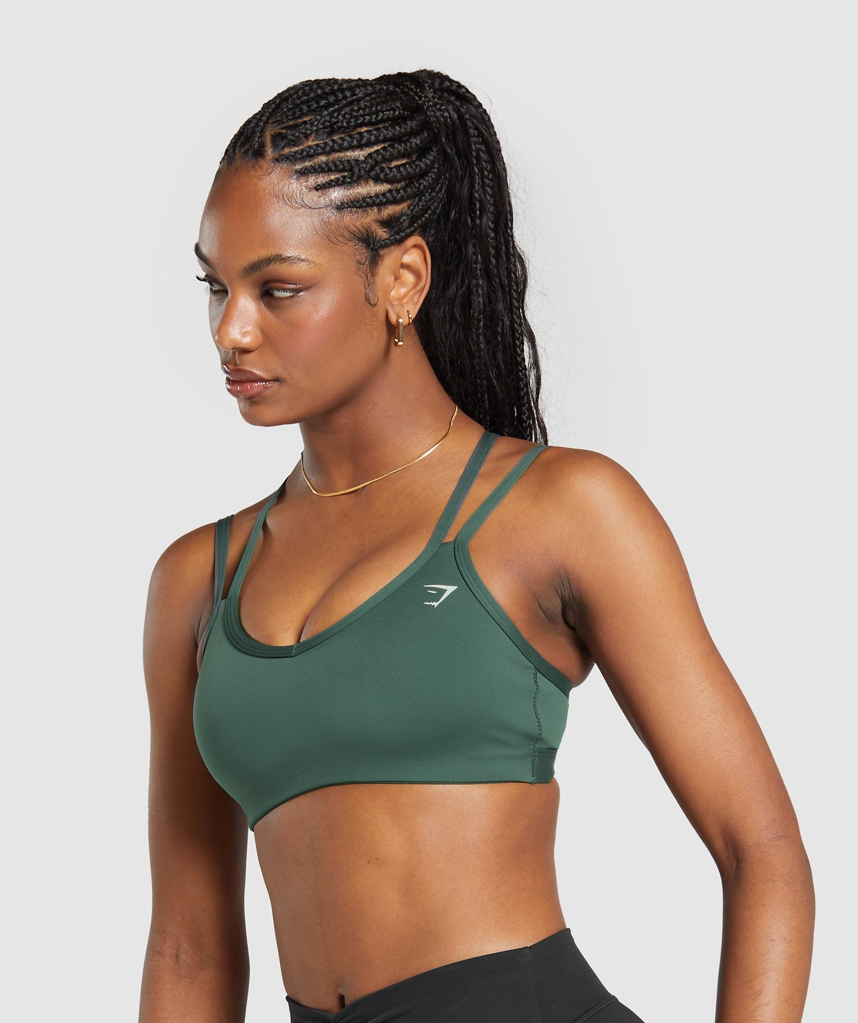Strap Feature Sports Bra in Slate Teal - view 3