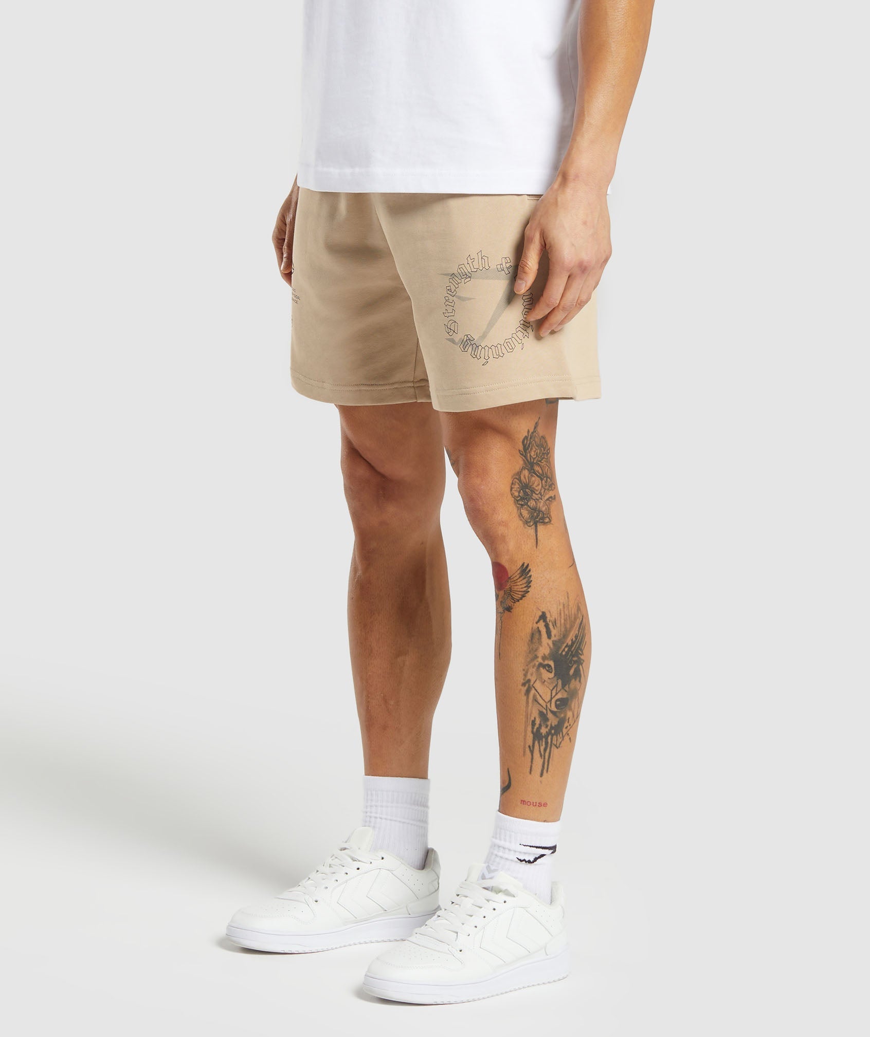 Strength and Conditioning 7" Shorts in Vanilla Beige - view 3