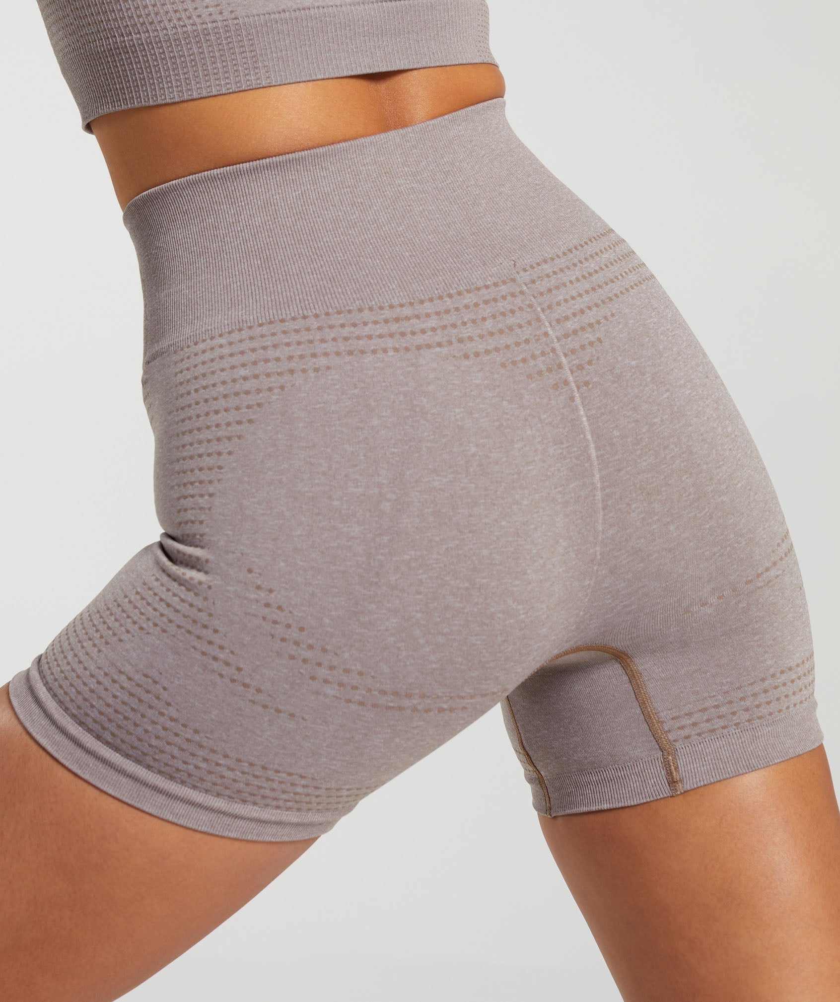Vital Seamless 2.0 Shorts in Warm Taupe Marl - view 6