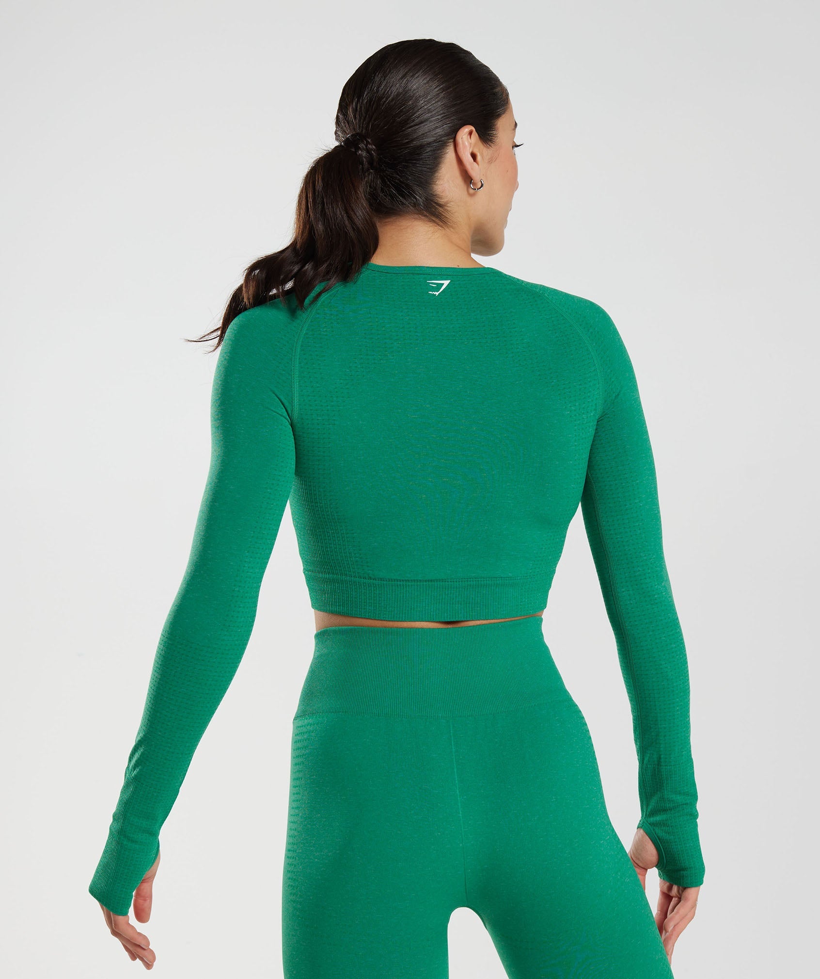 Vital Seamless 2.0 Crop Top in Bright Green Marl - view 3
