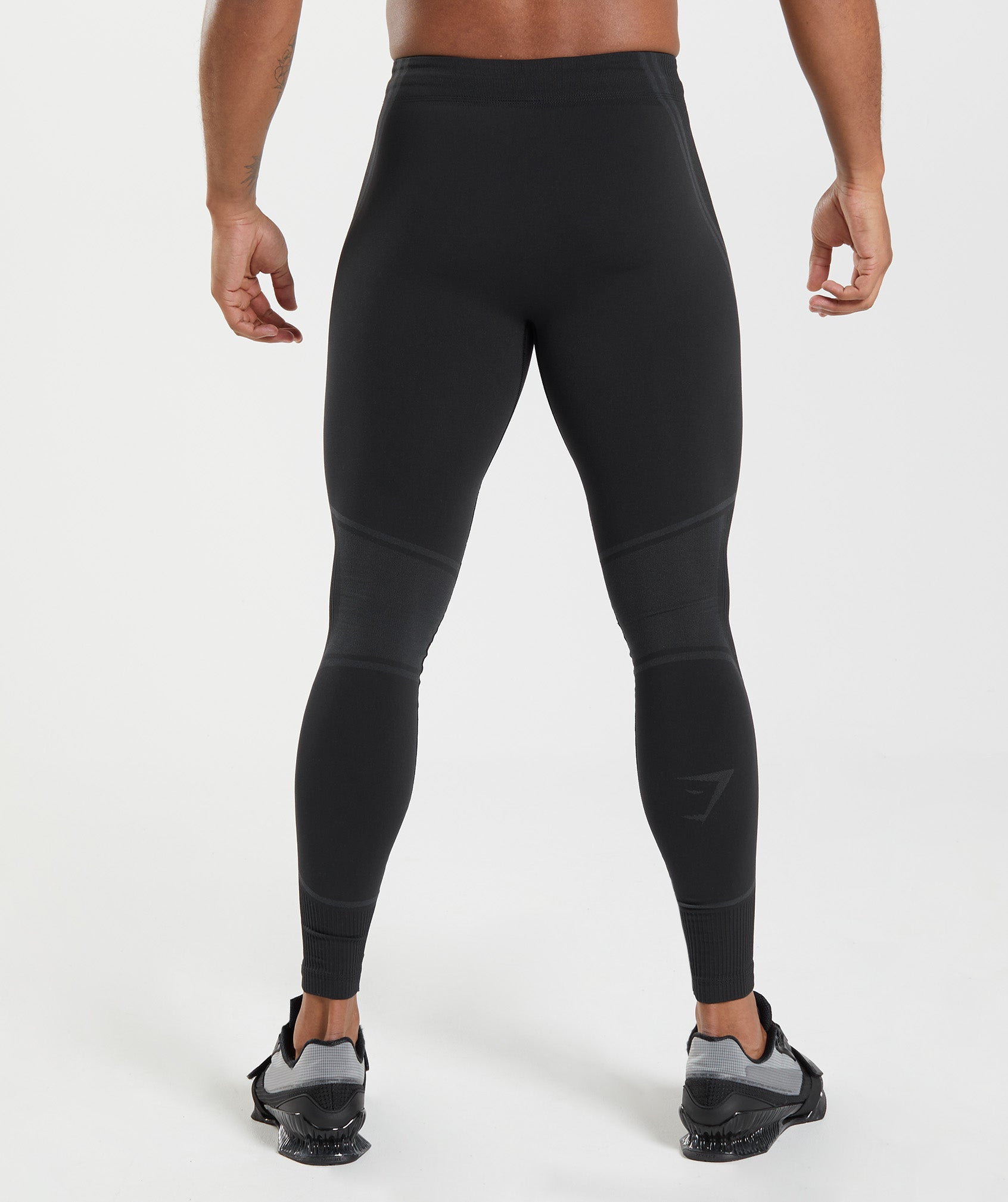 315 Seamless Tights in Black/Charcoal Grey - view 2