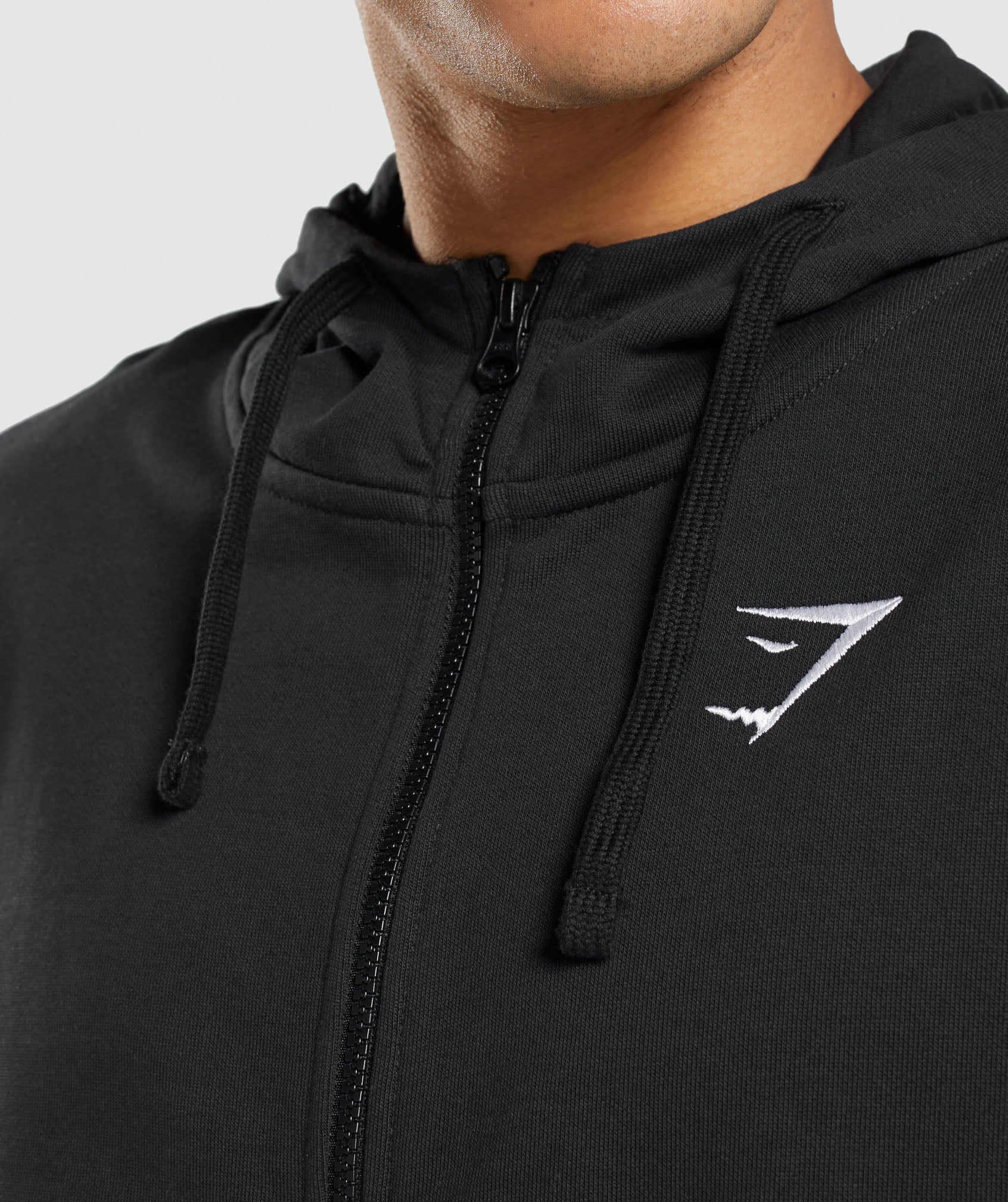 Essential Oversized Zip Up Hoodie in Black - view 6