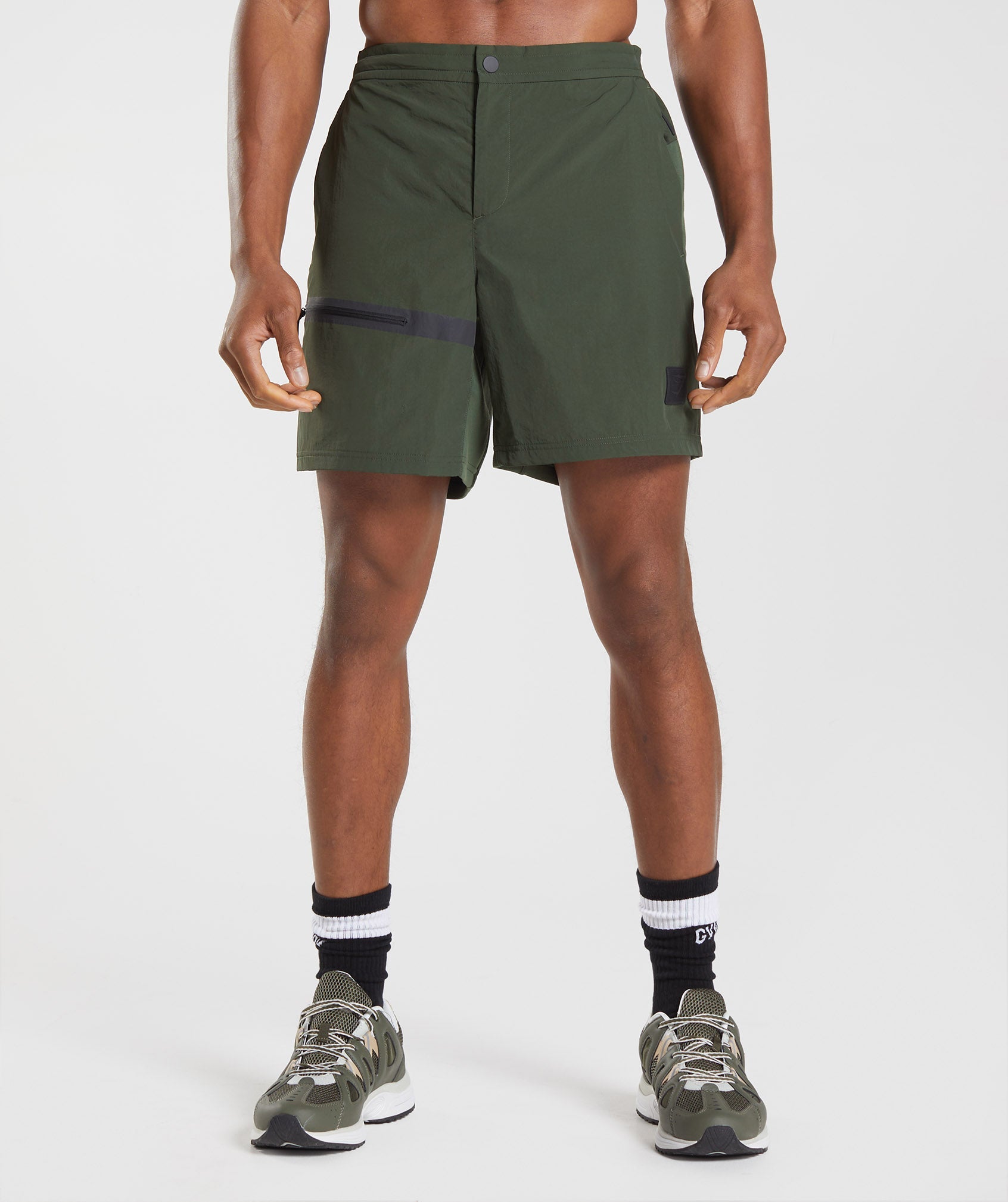 Retake Woven 7" Shorts in Moss Olive