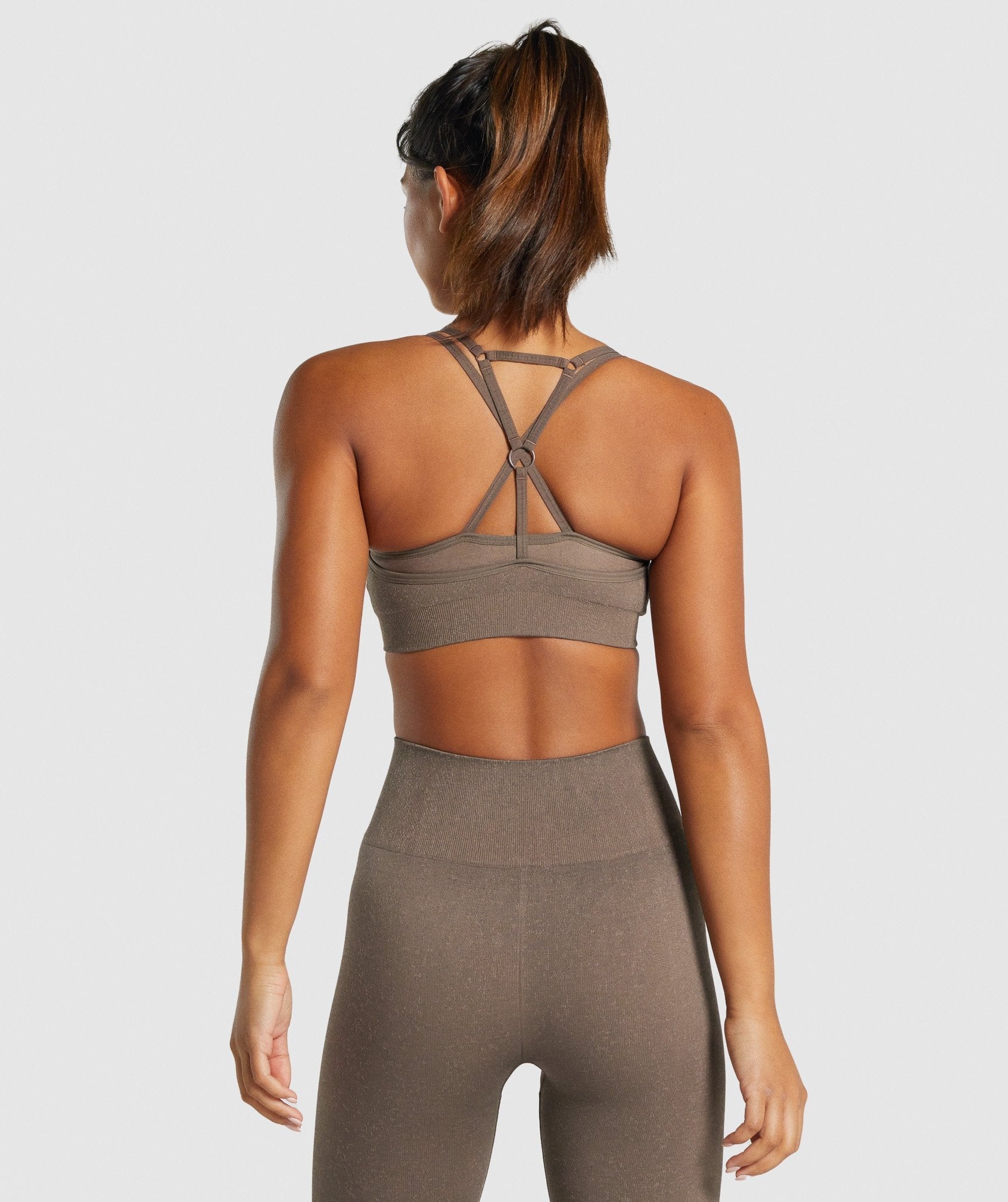 Gymshark Adapt Fleck Seamless Sports Bra - Mineral, Black