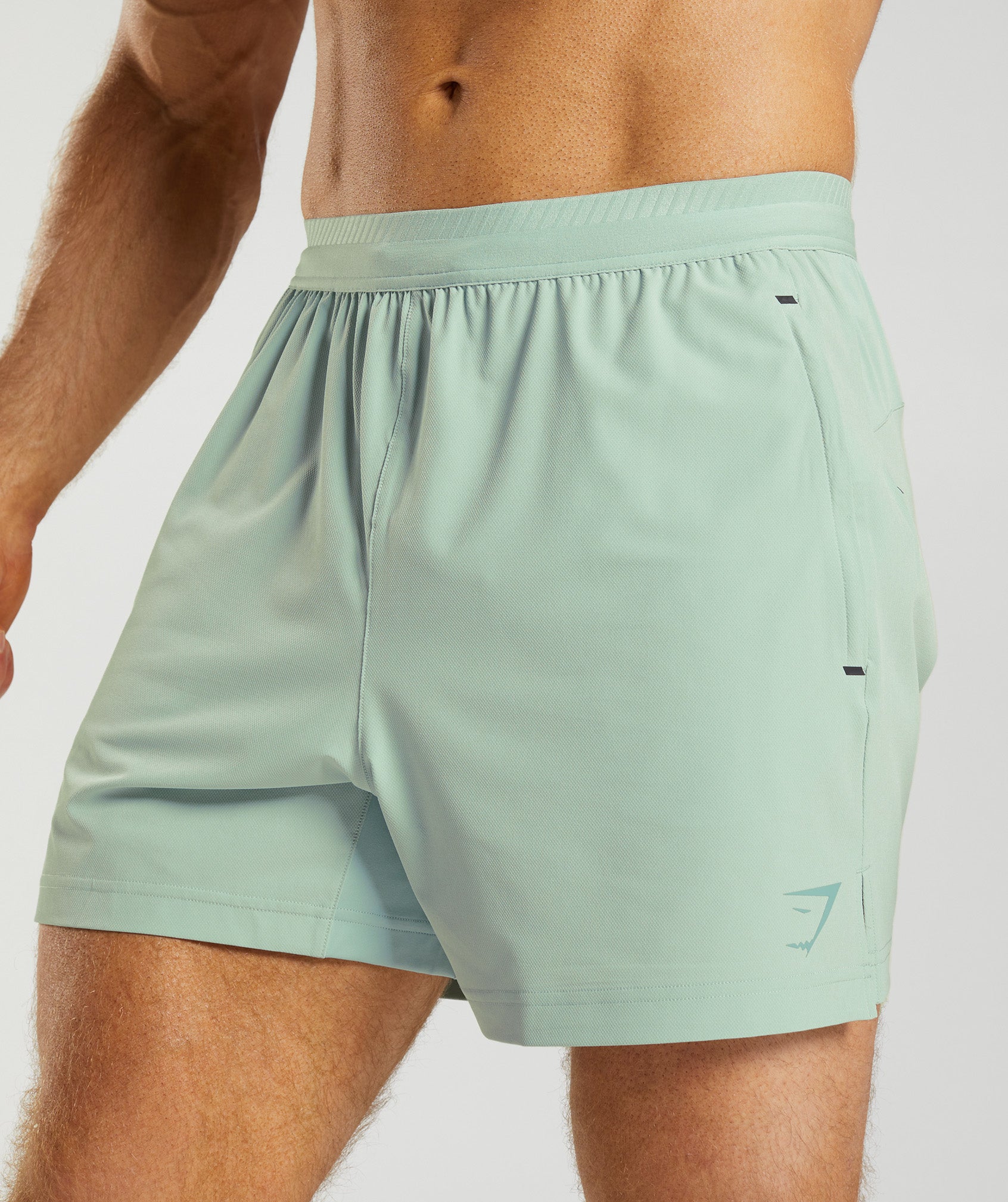 Apex 5" Hybrid Shorts in Frost Teal