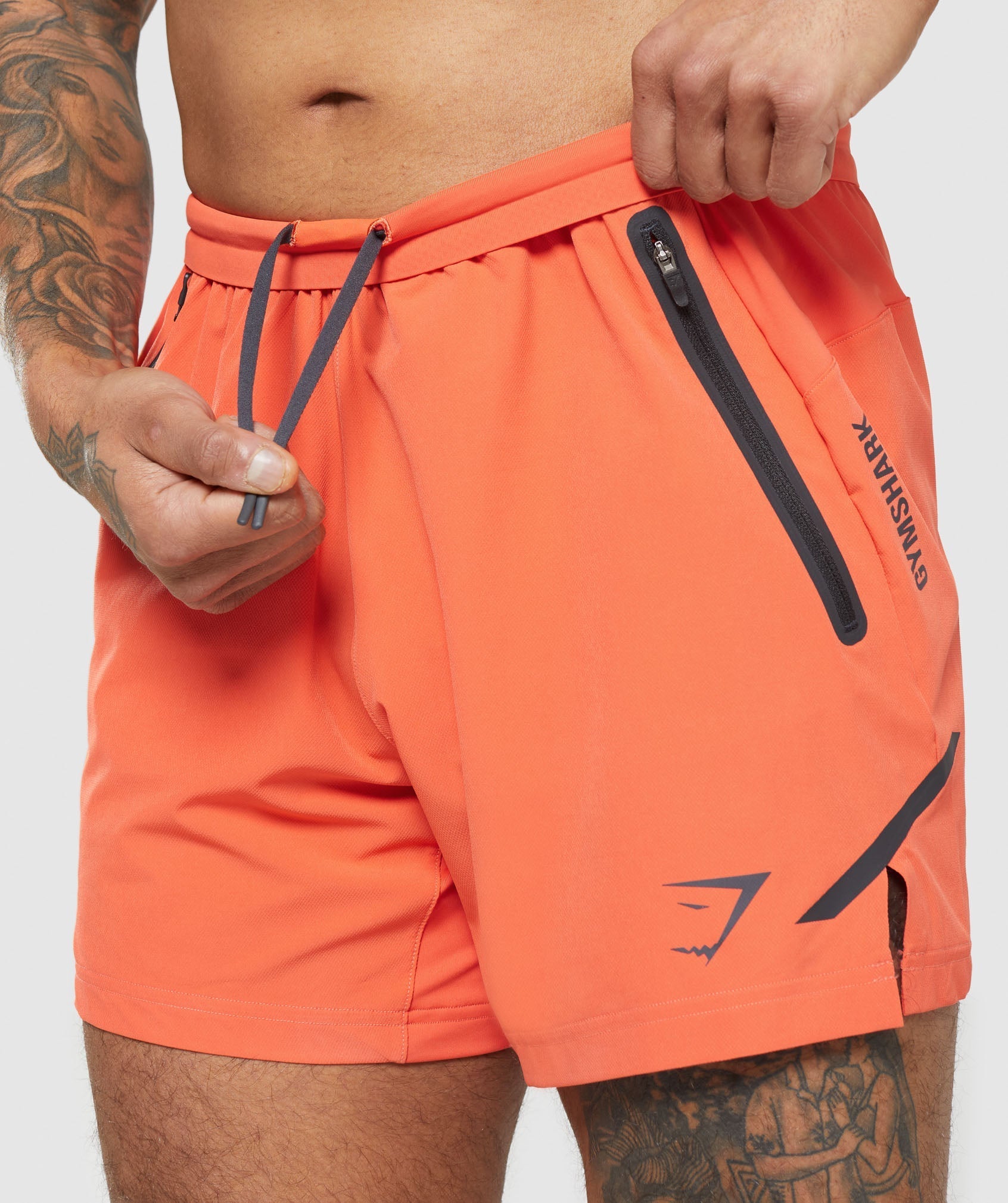 Apex 5" Perform Shorts in Papaya Orange