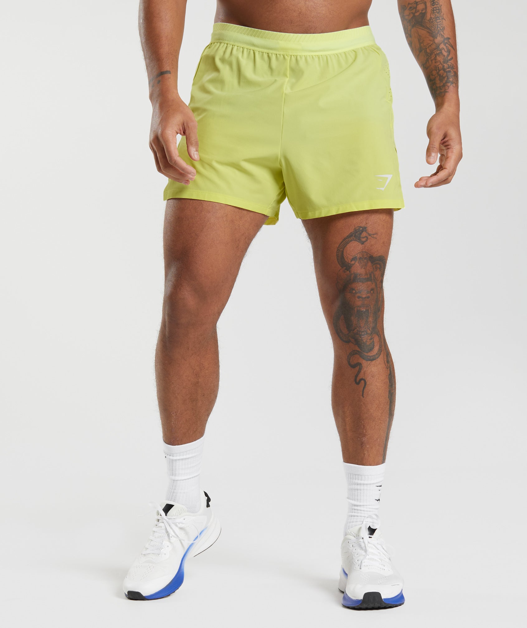 Apex Run 4" Shorts in Firefly Green