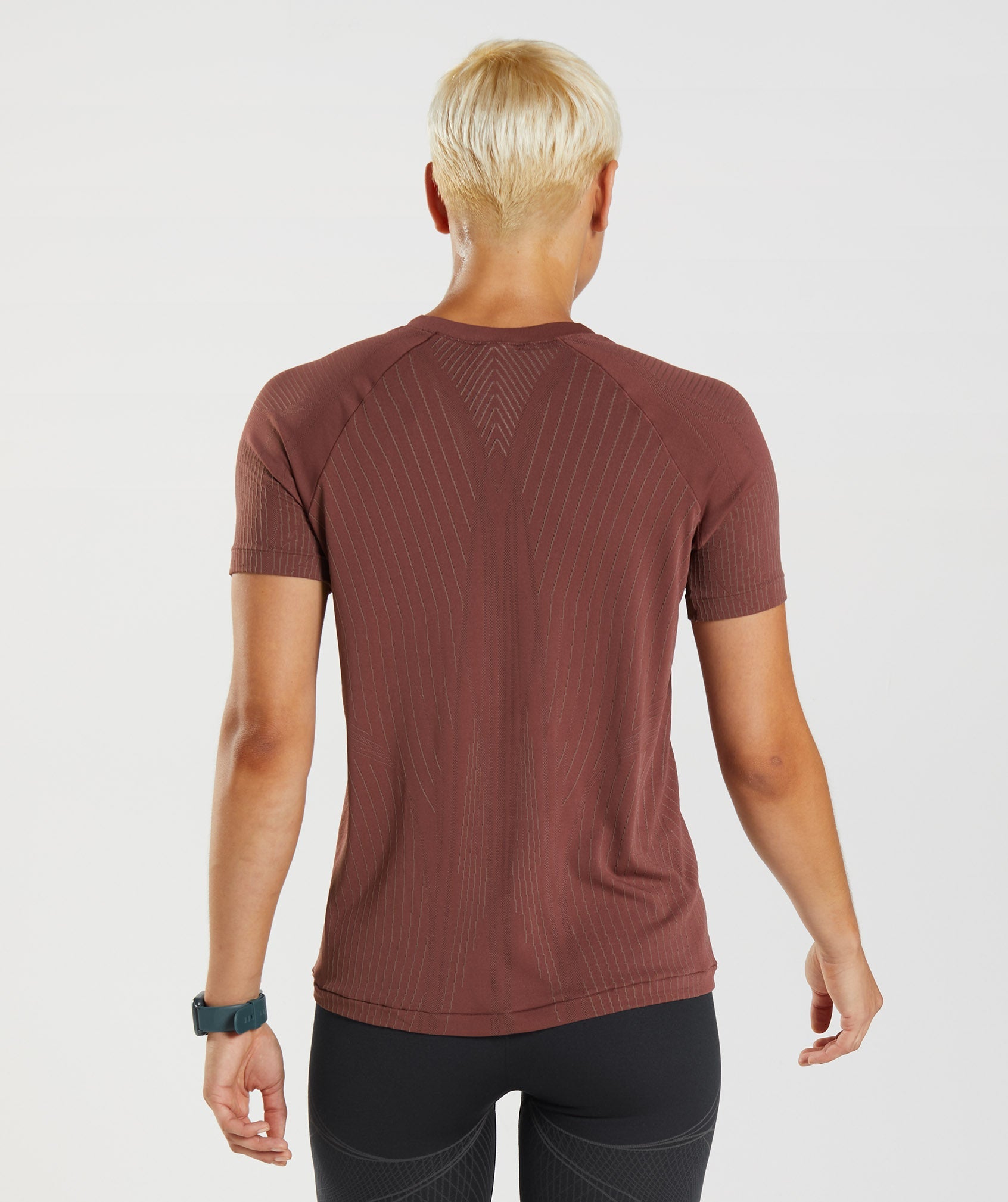 Apex Seamless Top in Cherry Brown/Truffle Brown - view 2