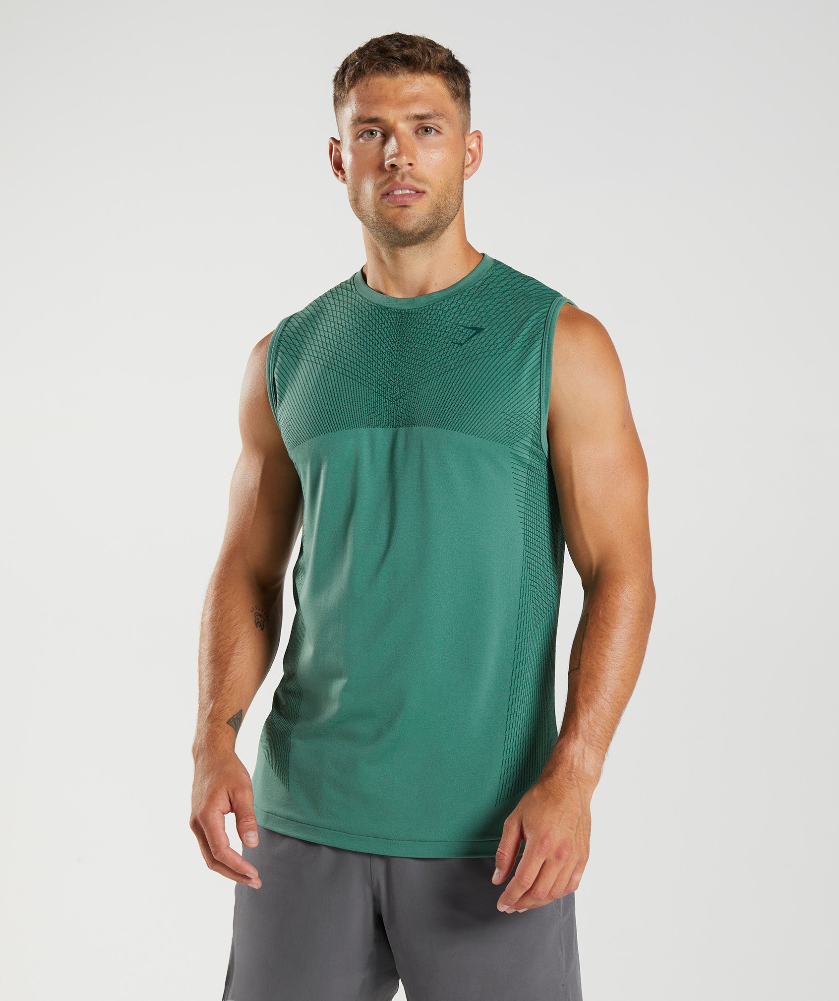 Apex Seamless Tank in Hoya Green/Woodland Green