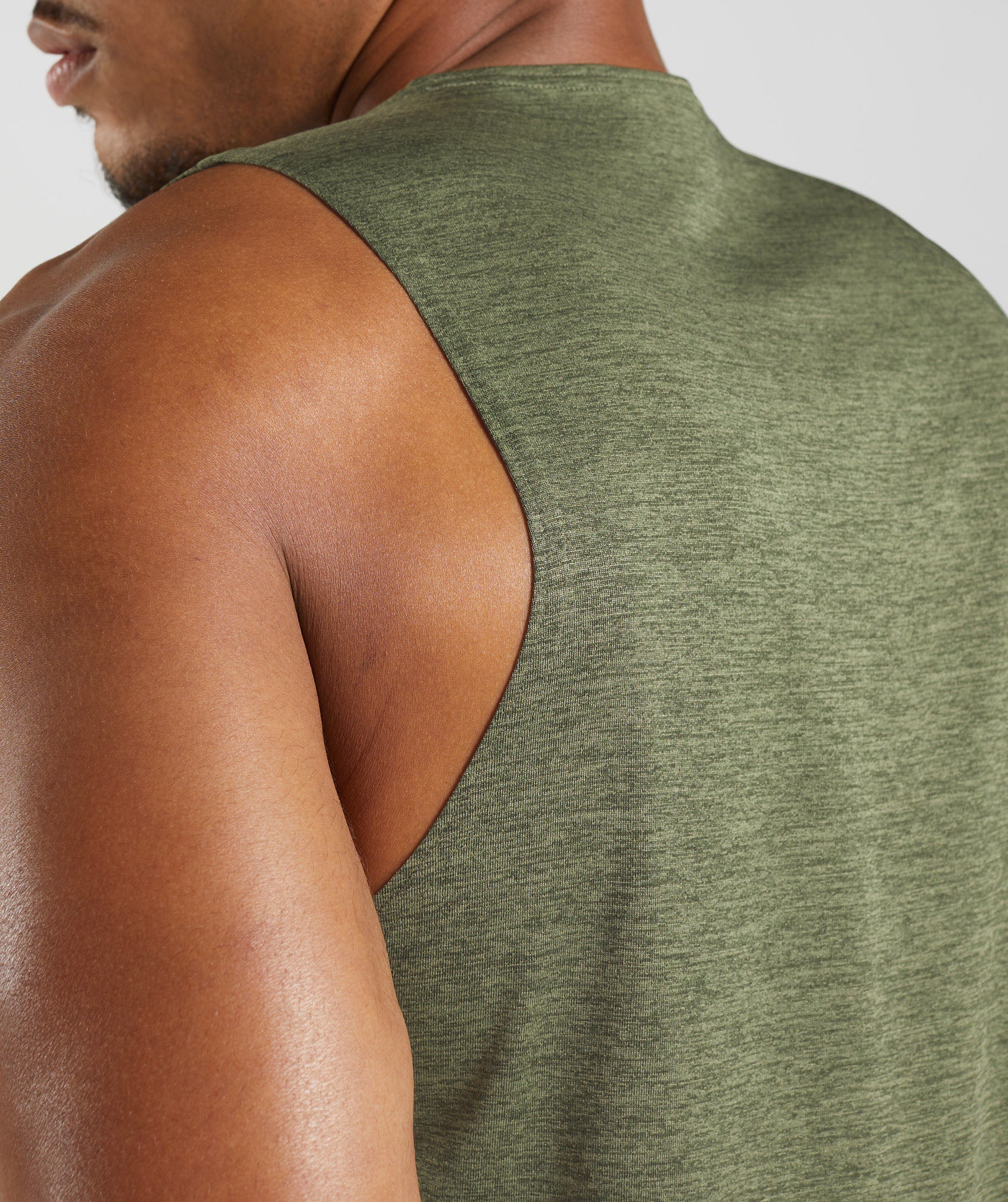 Arrival Slim Marl Tank in Core Olive/Kalamata Olive Marl