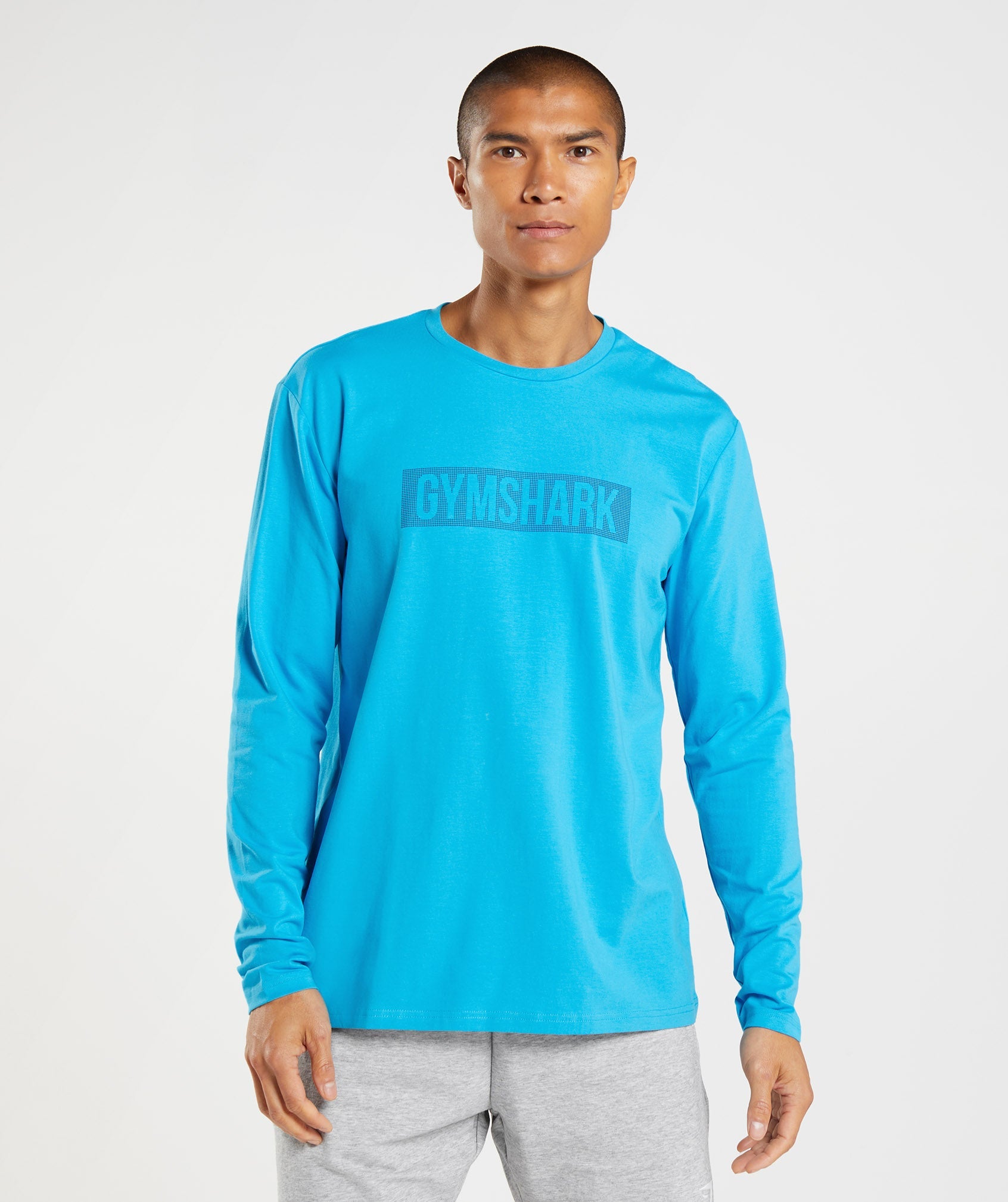 Block Long Sleeve T-Shirt in Shark Blue