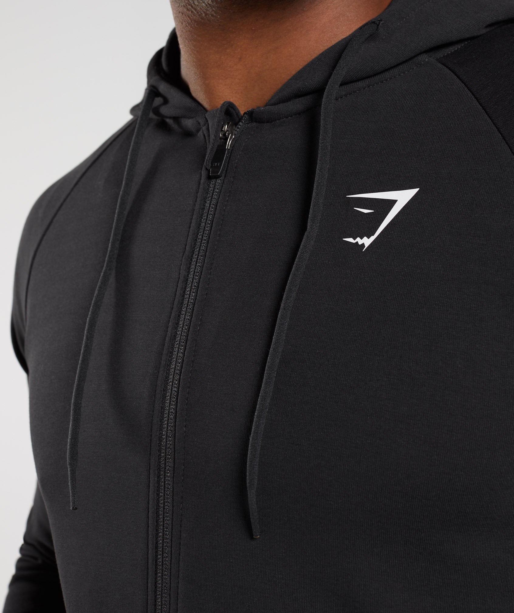 React Zip Hoodie in Black - view 5