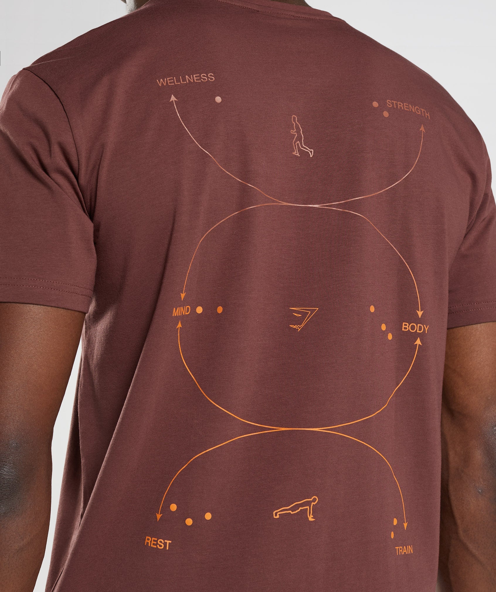 Hybrid Wellness T-Shirt in Cherry Brown