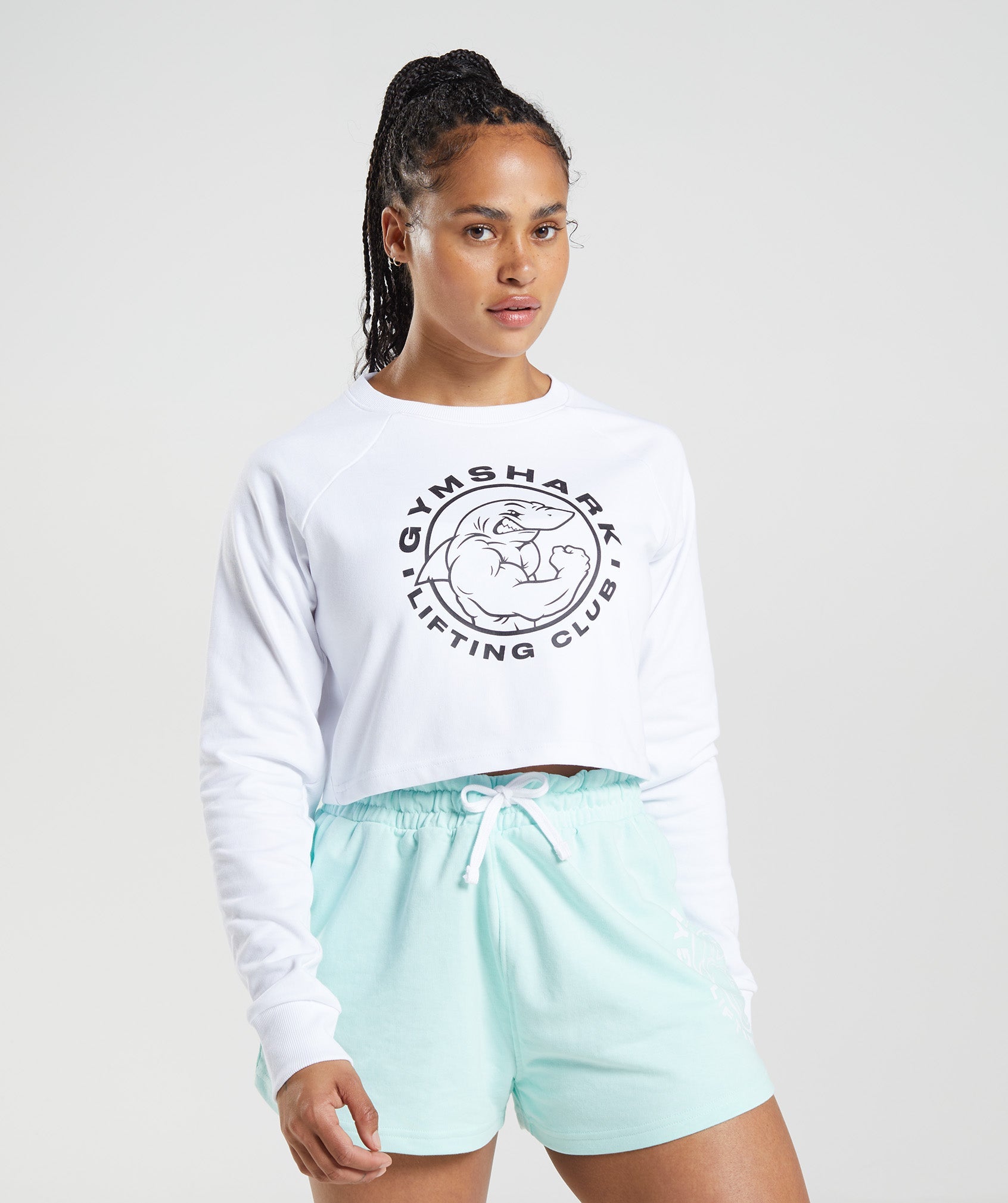 Legacy Cropped Sweater in White