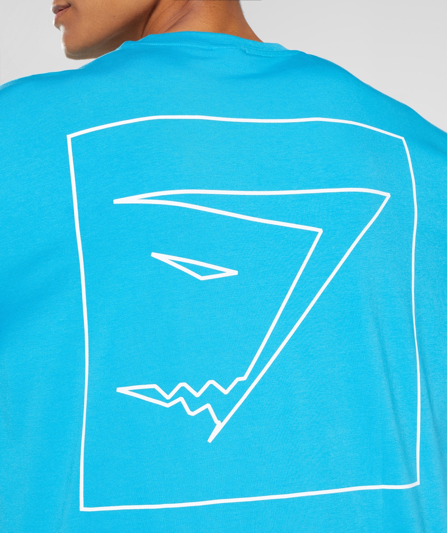 Outline Oversized T-Shirt in Shark Blue