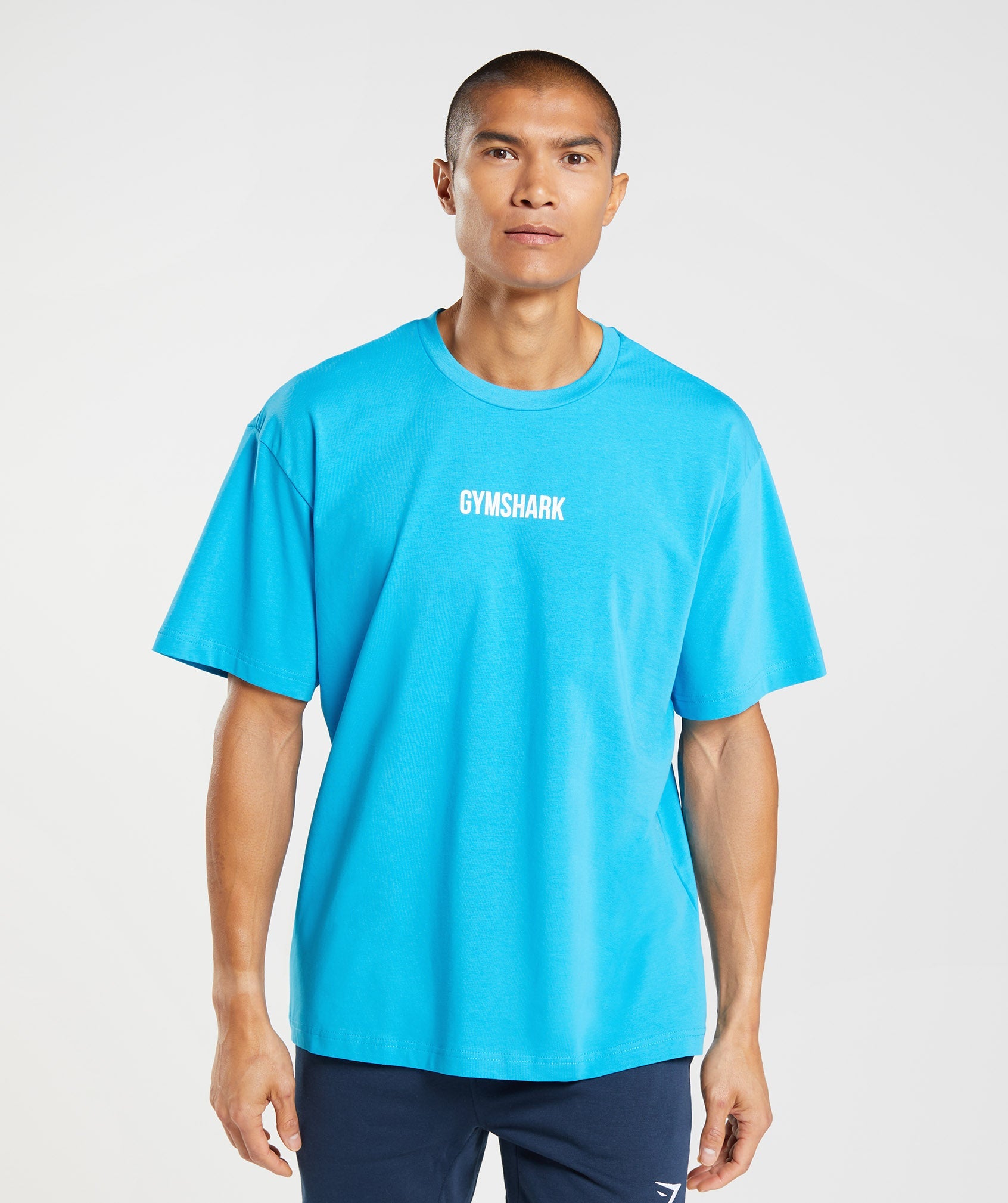 Outline Oversized T-Shirt in Shark Blue
