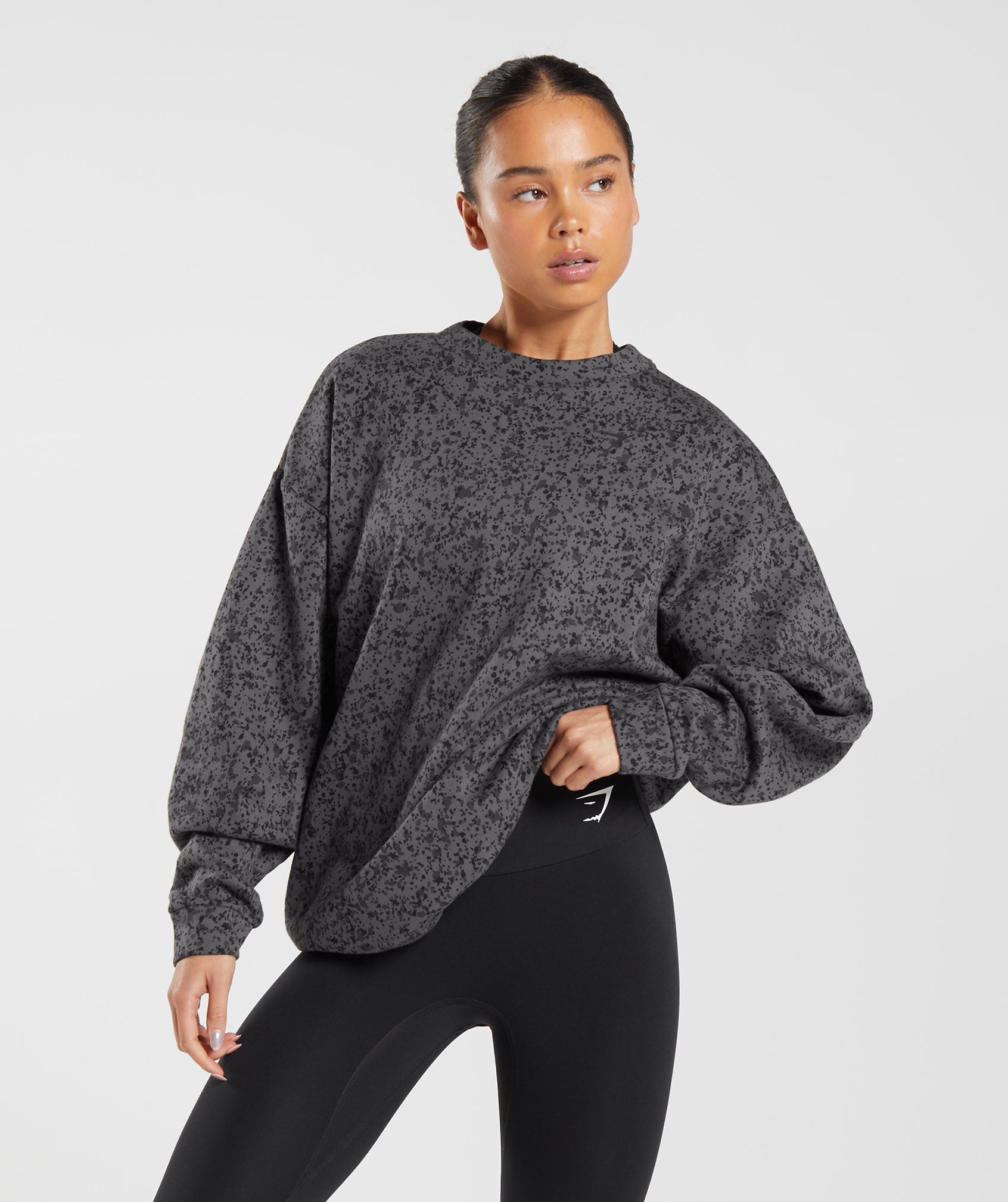 Mineral Print Sweatshirt in Silhouette Grey