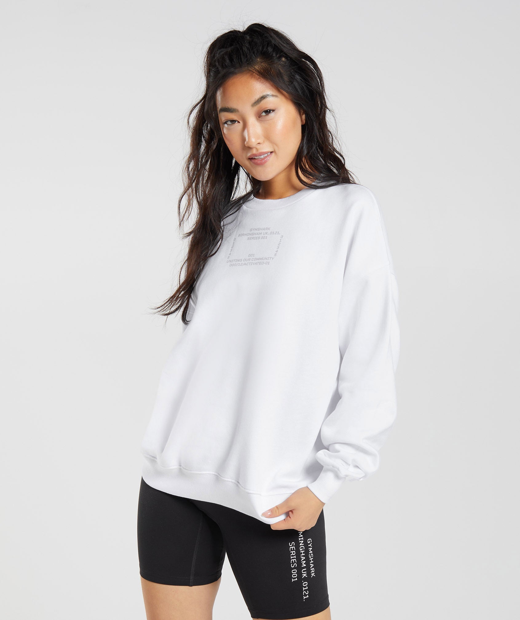 Activated Graphic Sweatshirt in White - view 1