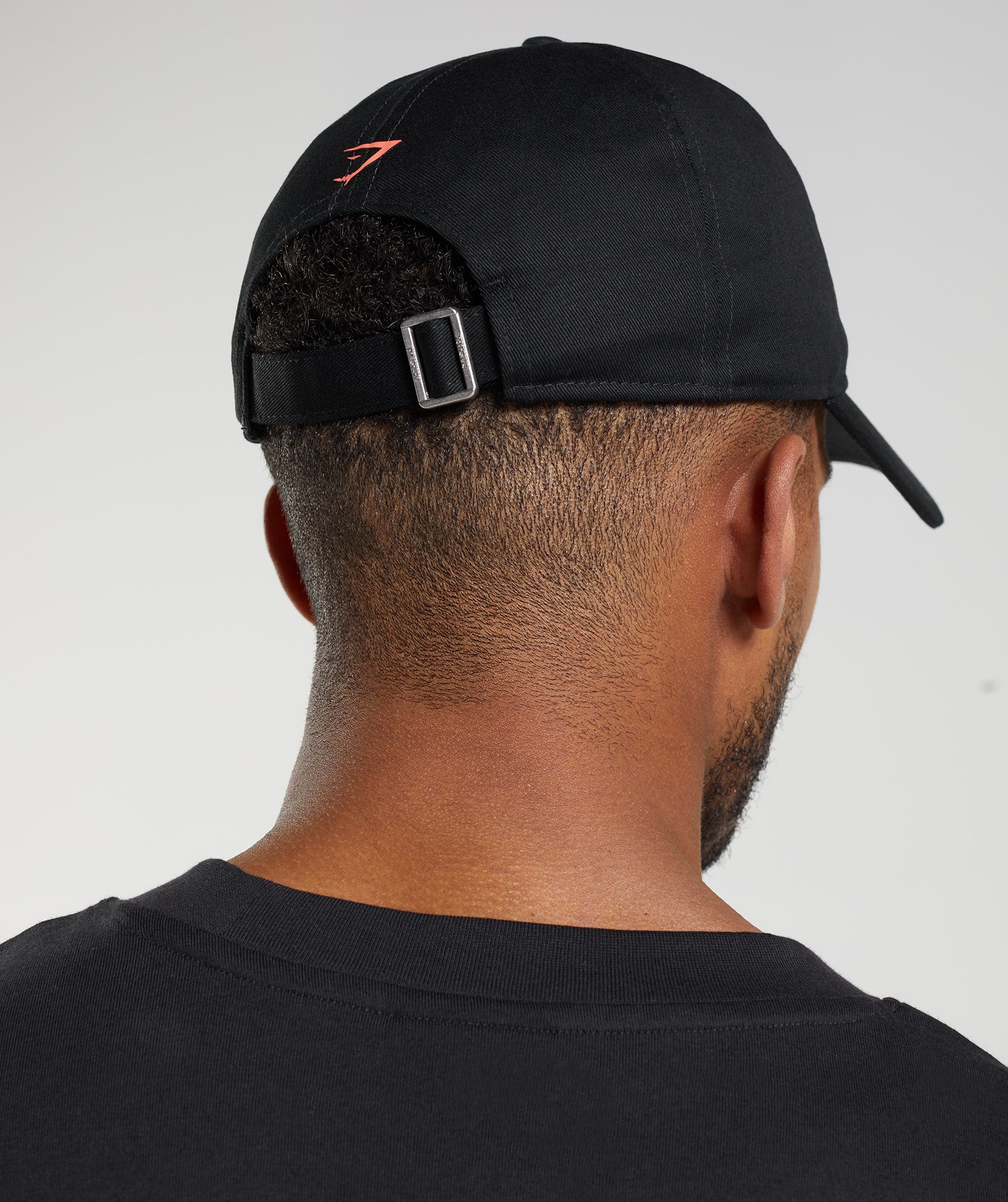 Overlap Baseball Cap in Black/Solstice Orange