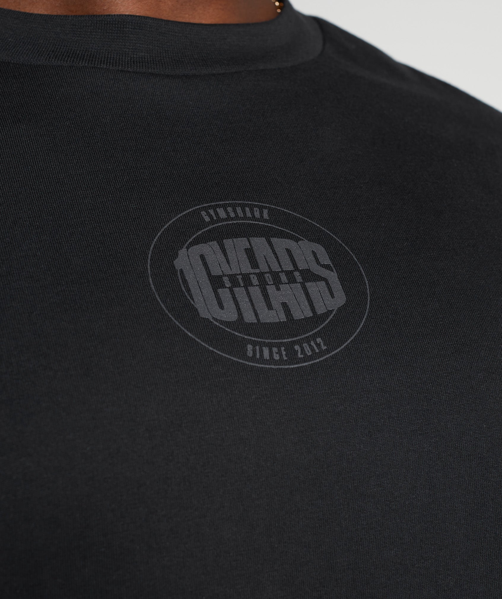 GS10 Year Oversized Long Sleeve T-Shirt in Black