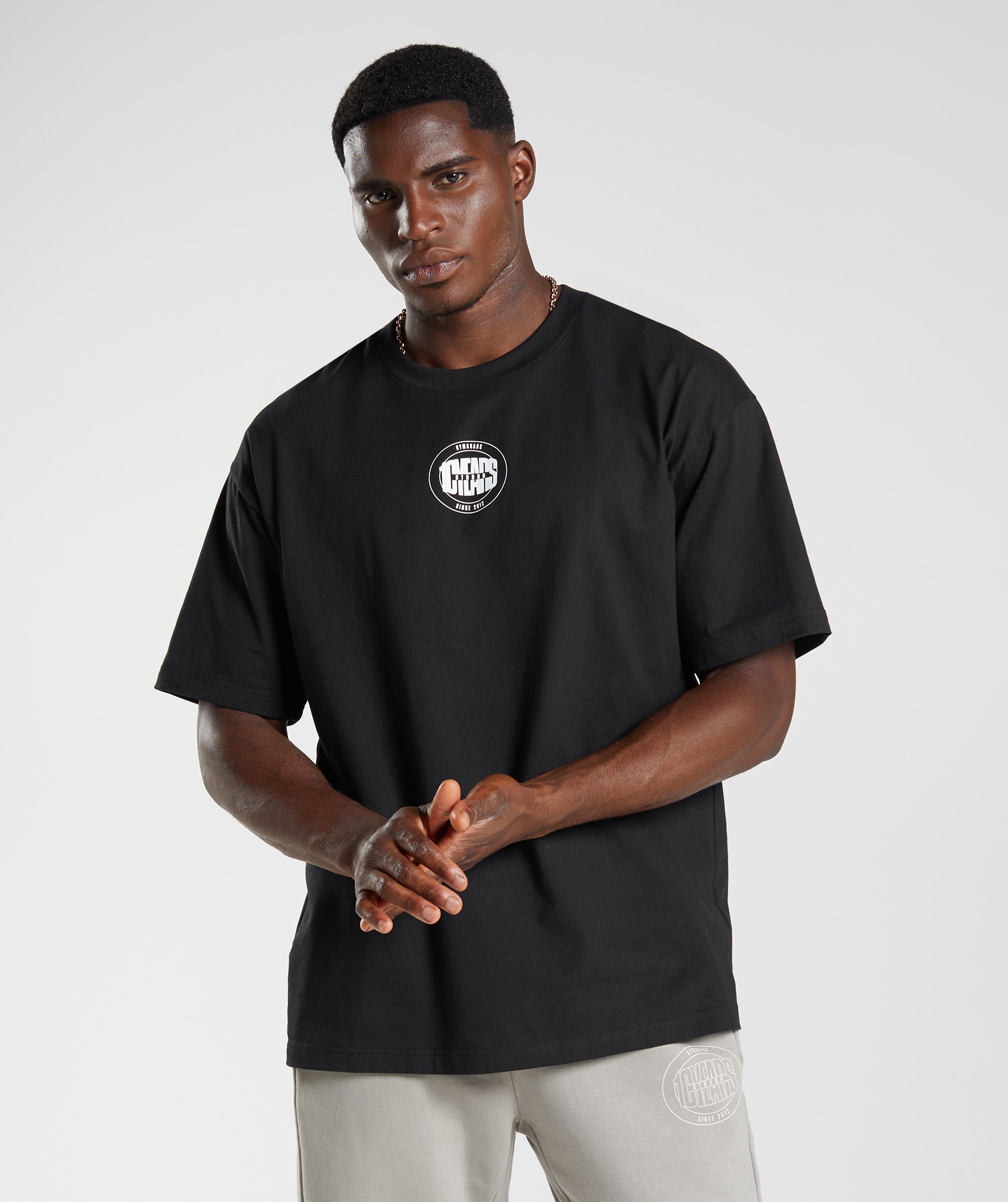 GS10 Year Oversized T-Shirt in Black