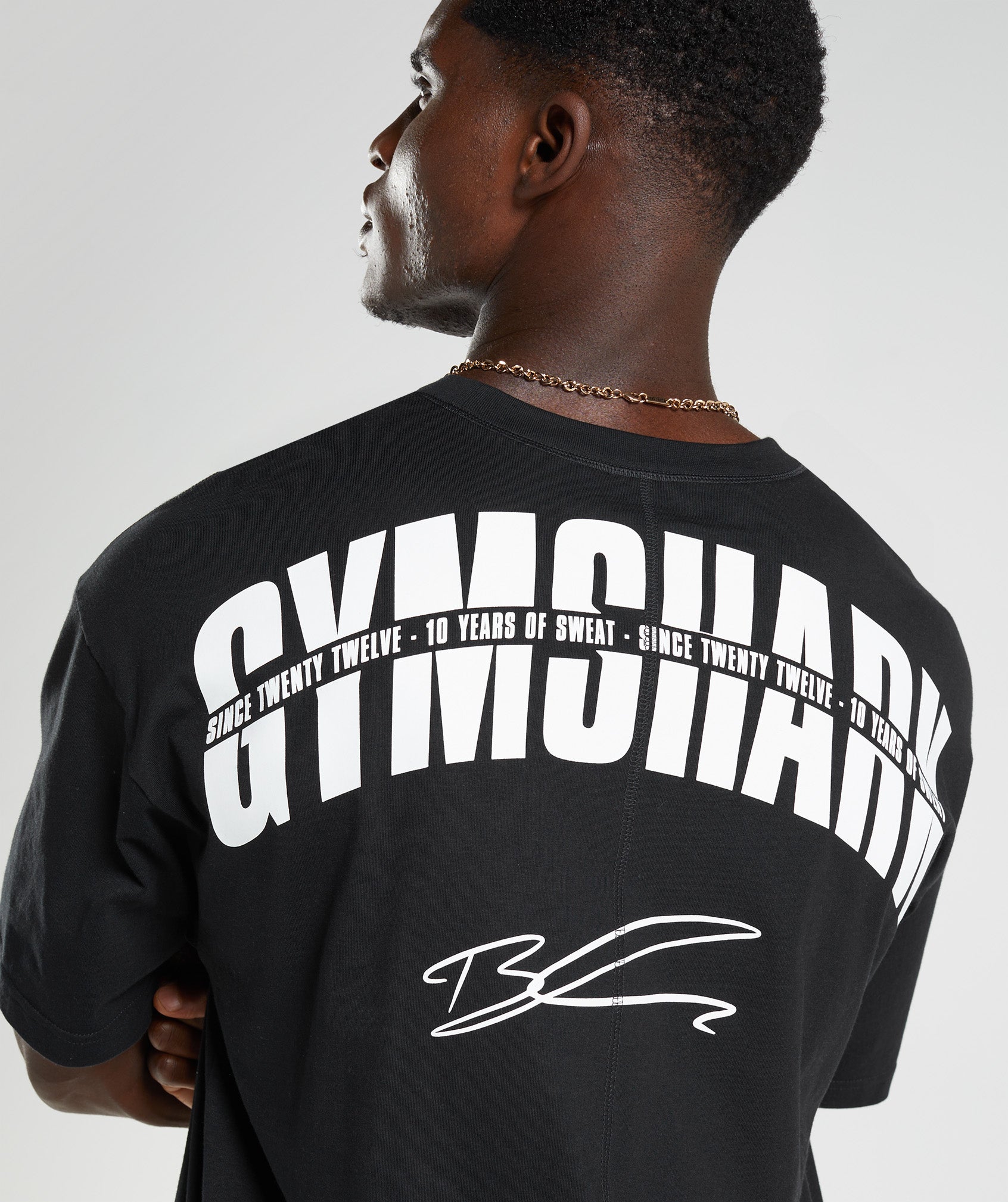 GS10 Year Oversized T-Shirt in Black