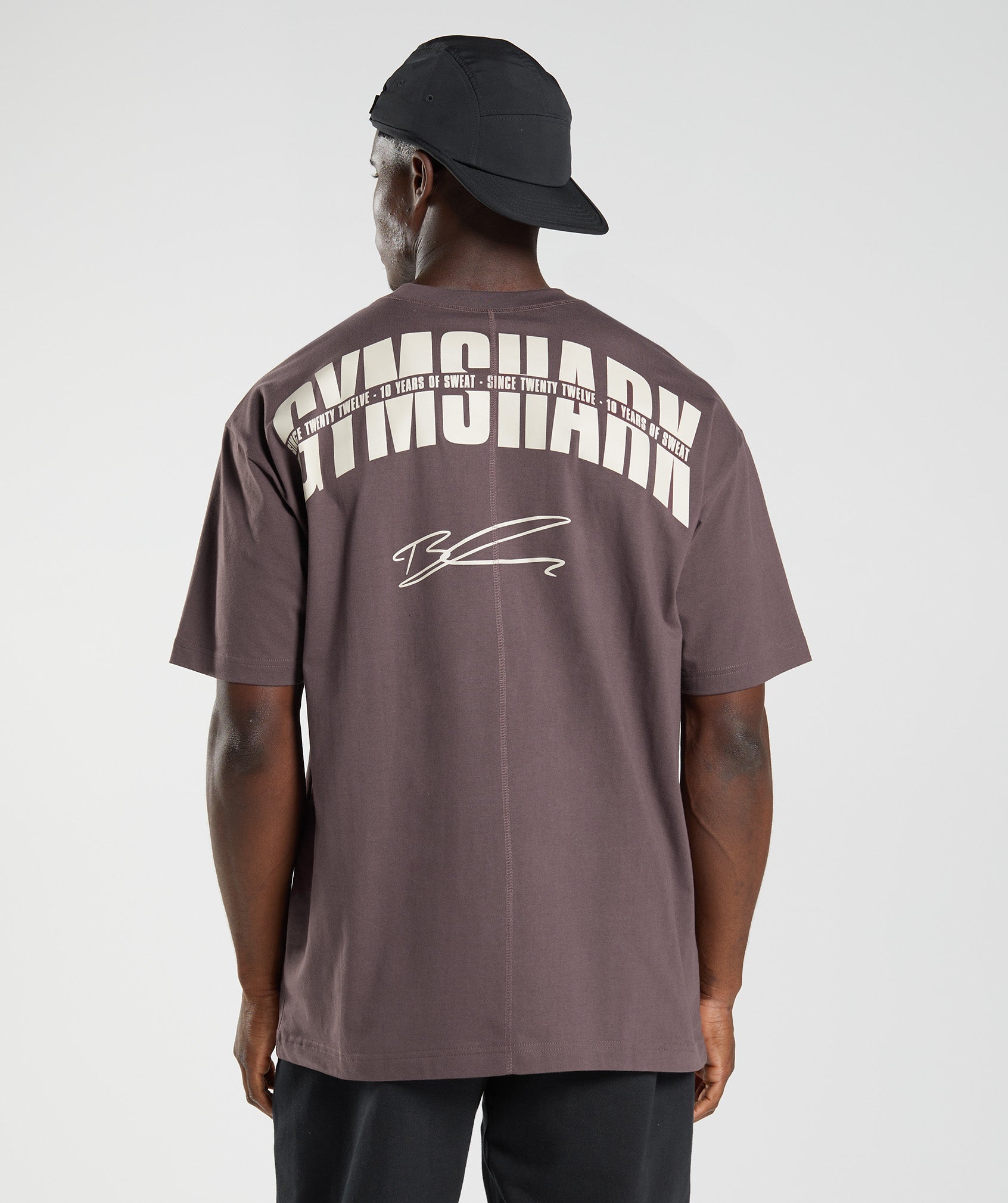 GS10 Year Oversized T-Shirt in Chocolate Brown