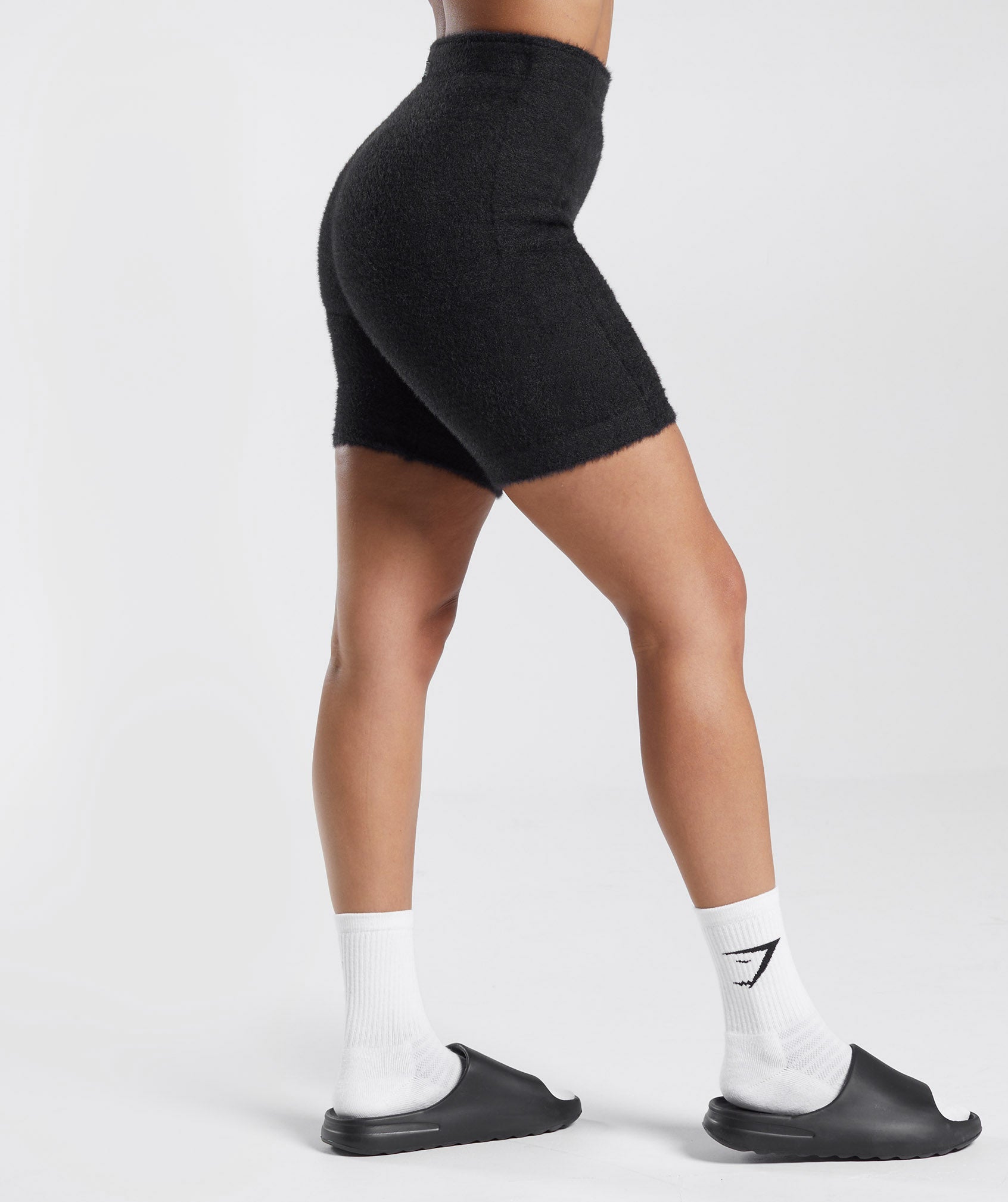 Whitney Eyelash Knit Shorts in Black