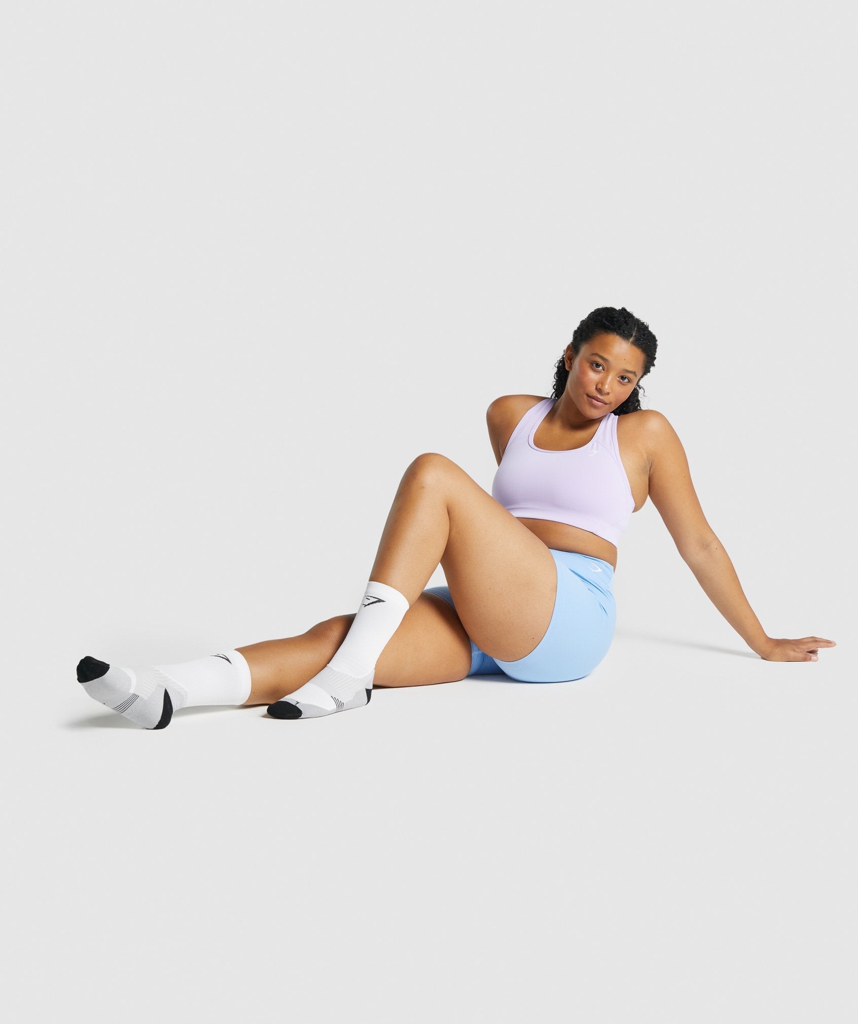 Lightweight Running Crew Socks in White