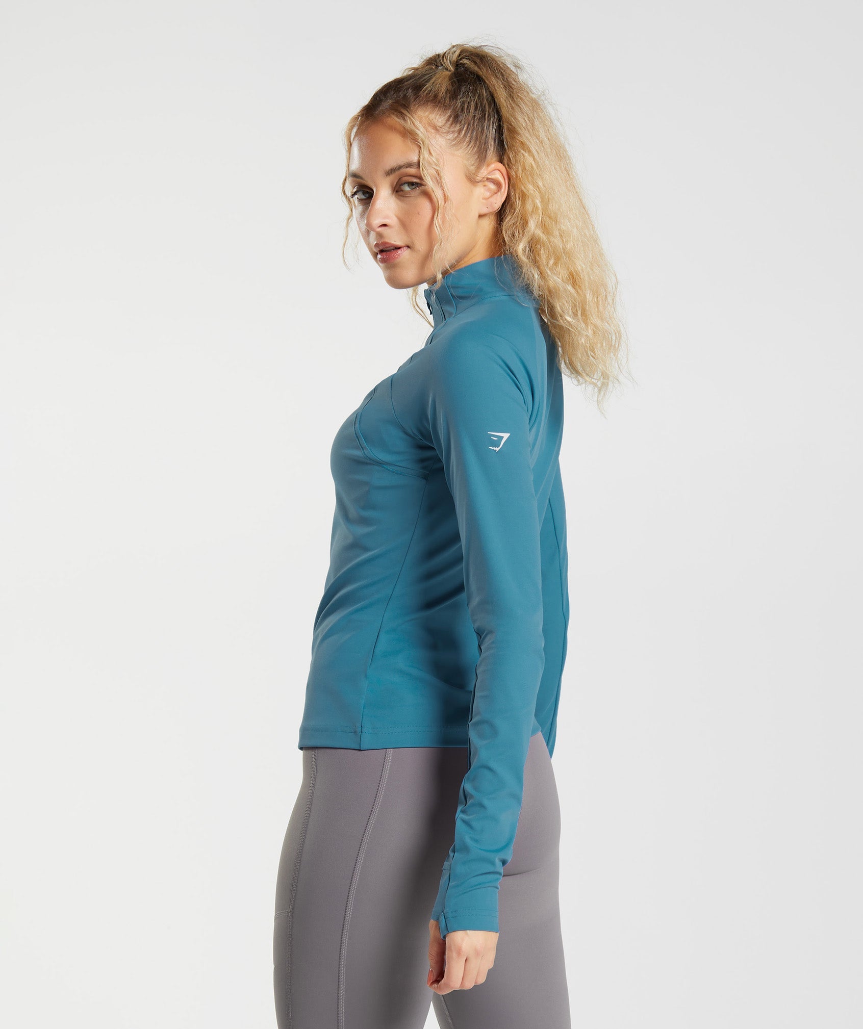 Running 1/4 Zip in Luna Blue