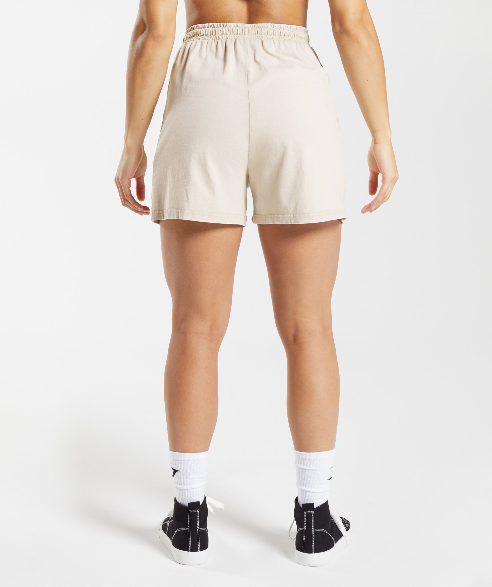 Legacy Washed Loose Shorts in Pebble Grey - view 2