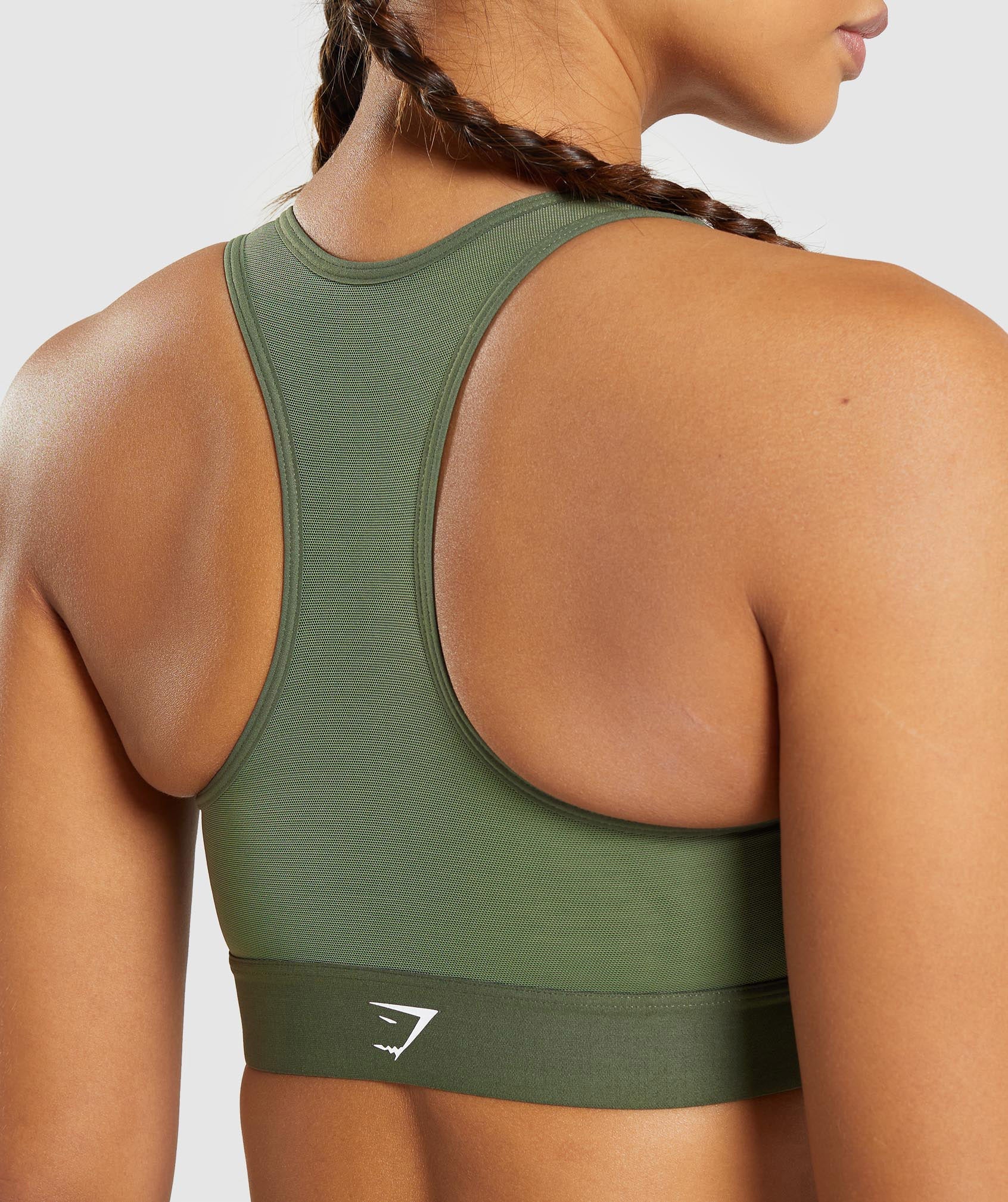 Lightweight High Support Sports Bra in Core Olive