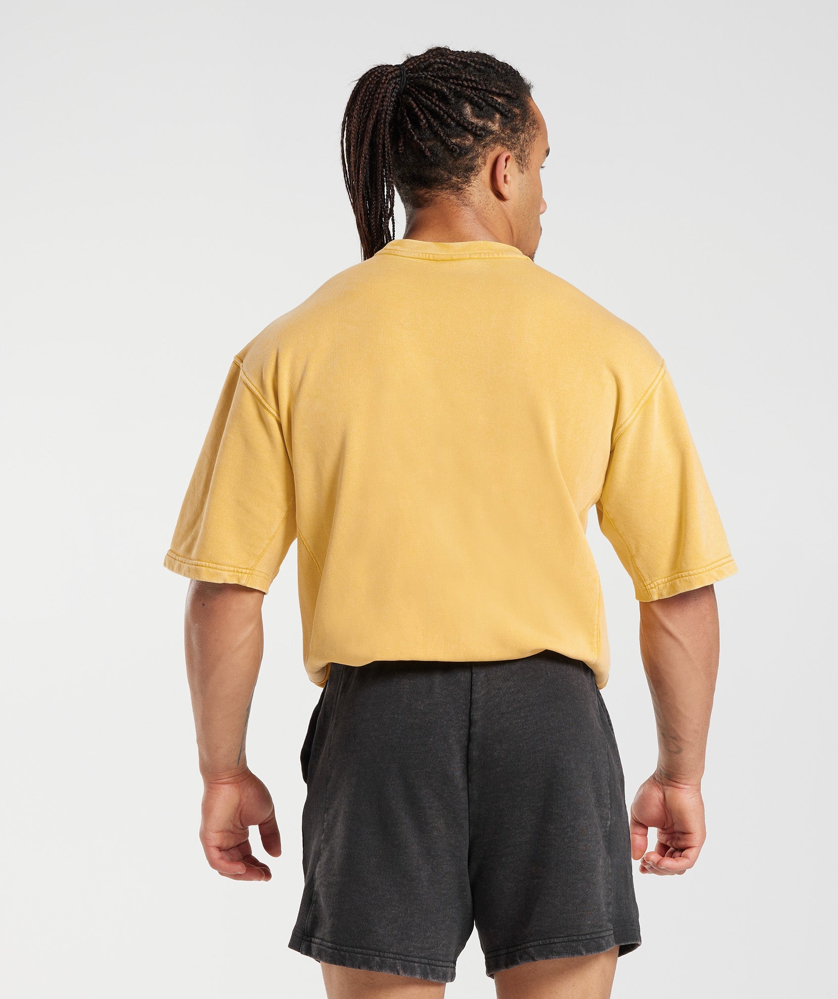 Power Washed Short Sleeve Crew in Sunny Yellow - view 2